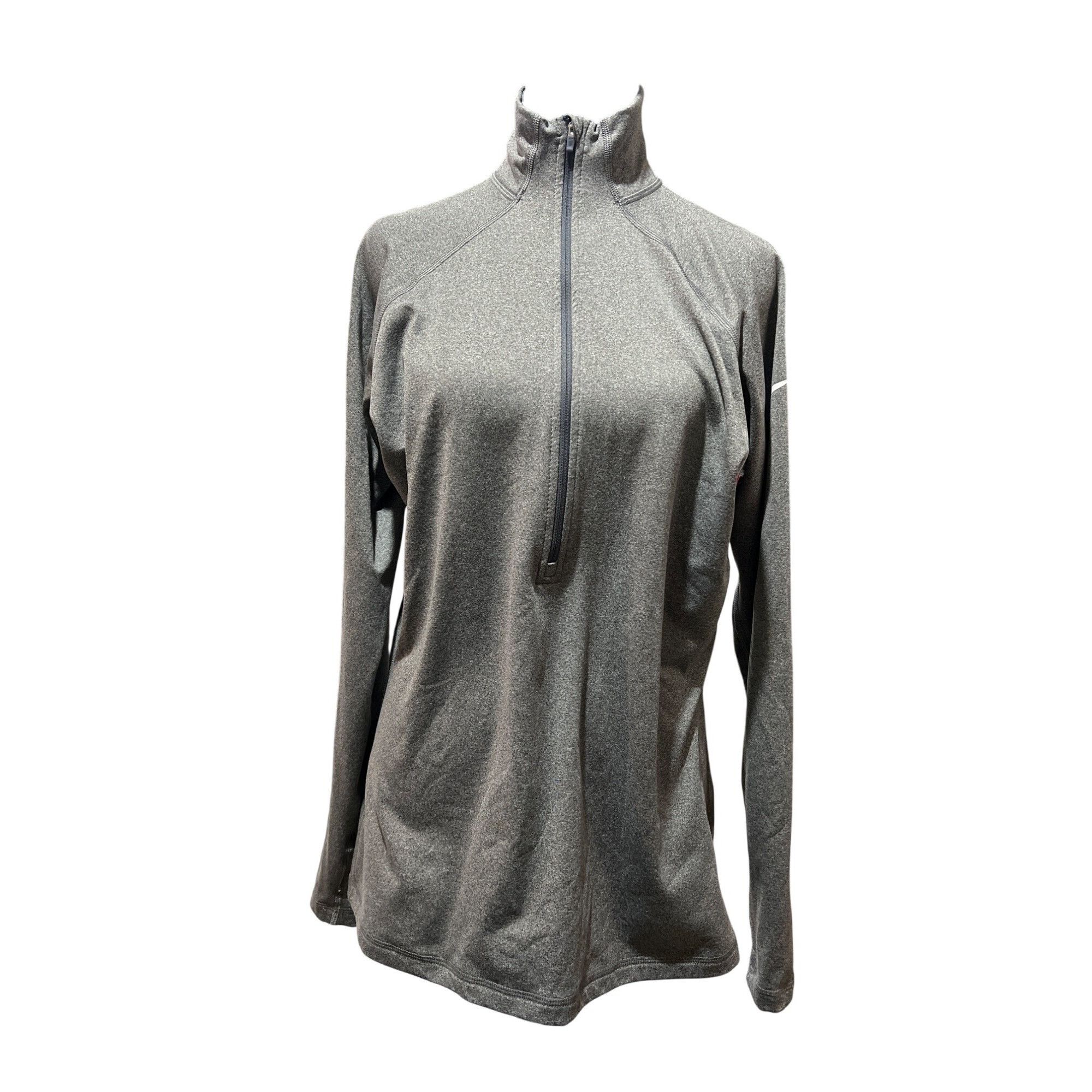 Nike Nike Pro Womens Gray 1/4 Zip Pullover Athletic Top XL Polyes Size XL / US 12-14 / IT 48-50 - 1 Thumbnail