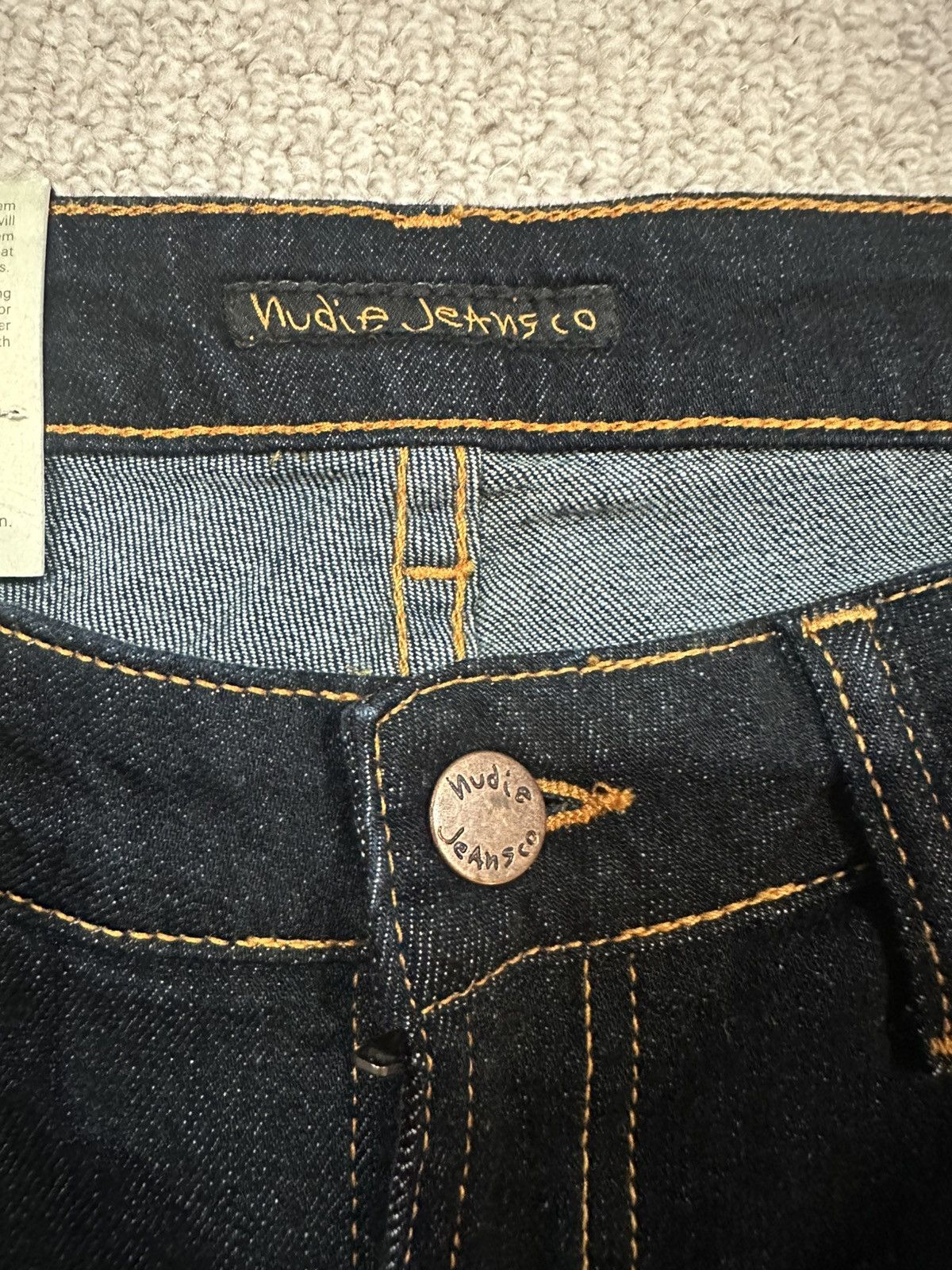 Nudie Jeans Nudie Jeans Co - Skinny Lin Dry Deep Orange NEW WITH TAGS Size US 34 / EU 50 - 2 Thumbnail