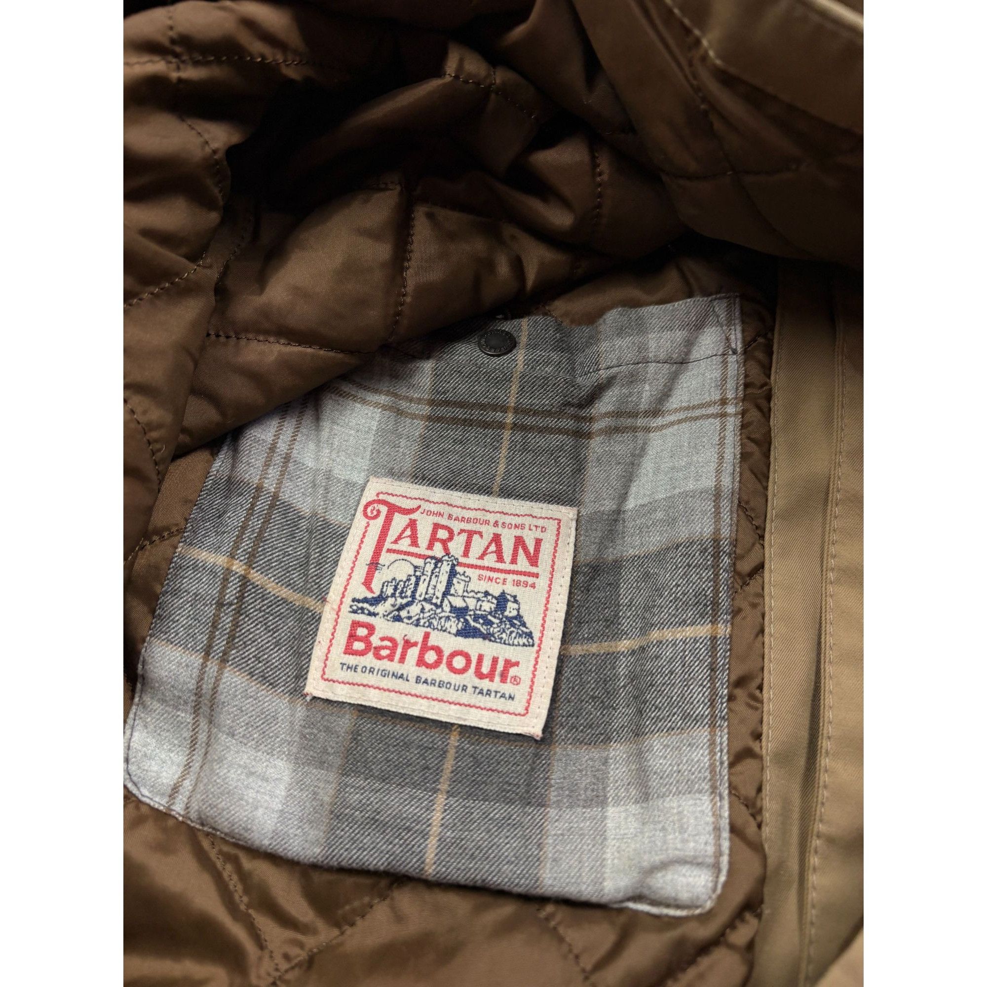 Barbour Barbour Mens Beige Waxed Cotton Jacket W/ Corduroy Collar & Size US XXL / EU 58 / 5 - 12 Thumbnail