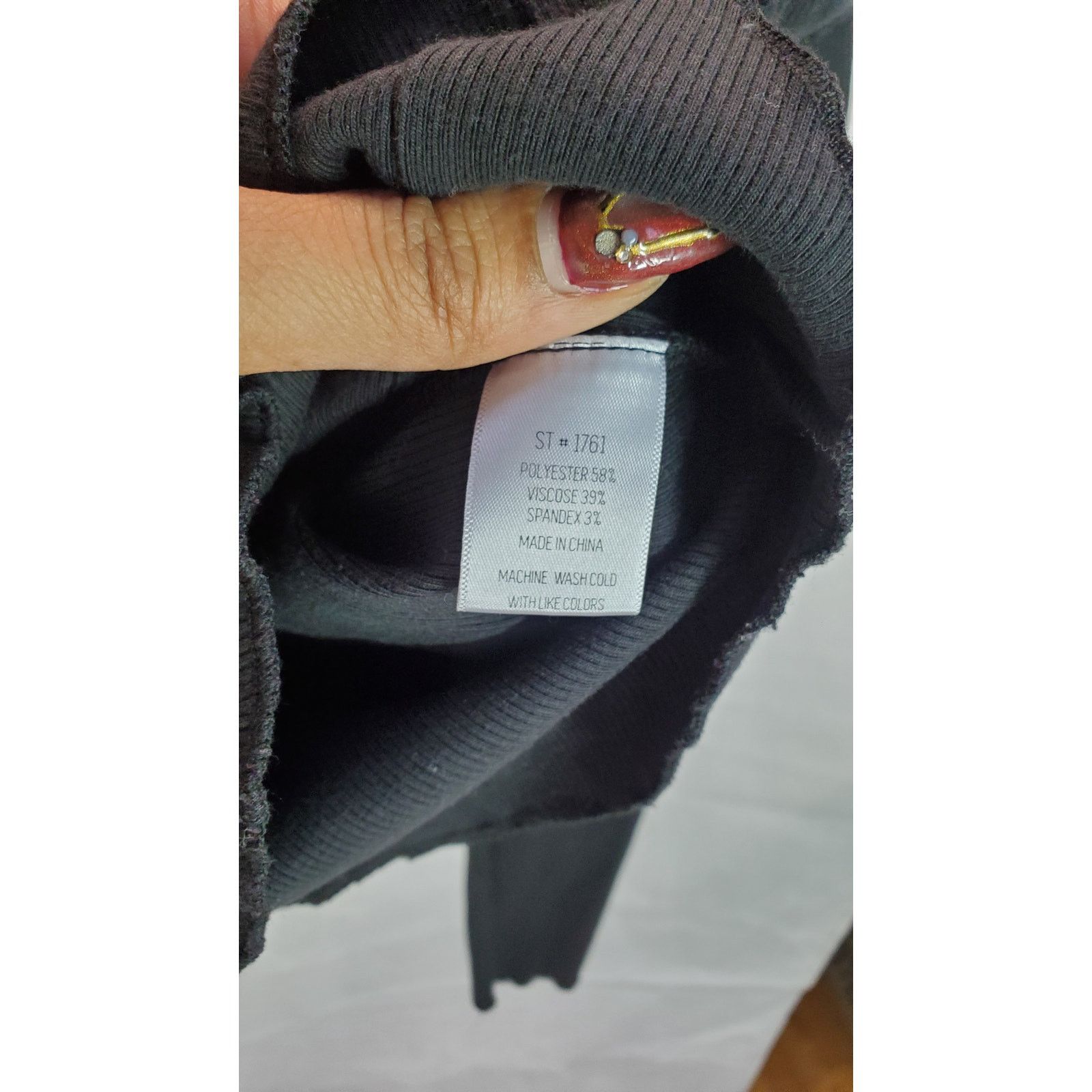 Other ANWND Black Square Neck Long Sleeve Crop Top Ribbed M Size M / US 6-8 / IT 42-44 - 6 Thumbnail