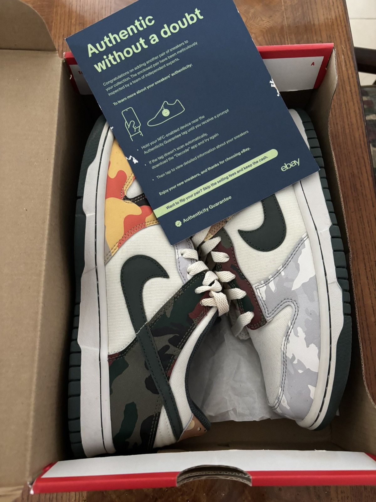 Nike Nike Dunk Low SE GS 'Sail Multi-Camo' Size US 6.5 / EU 39-40 - 9 Thumbnail