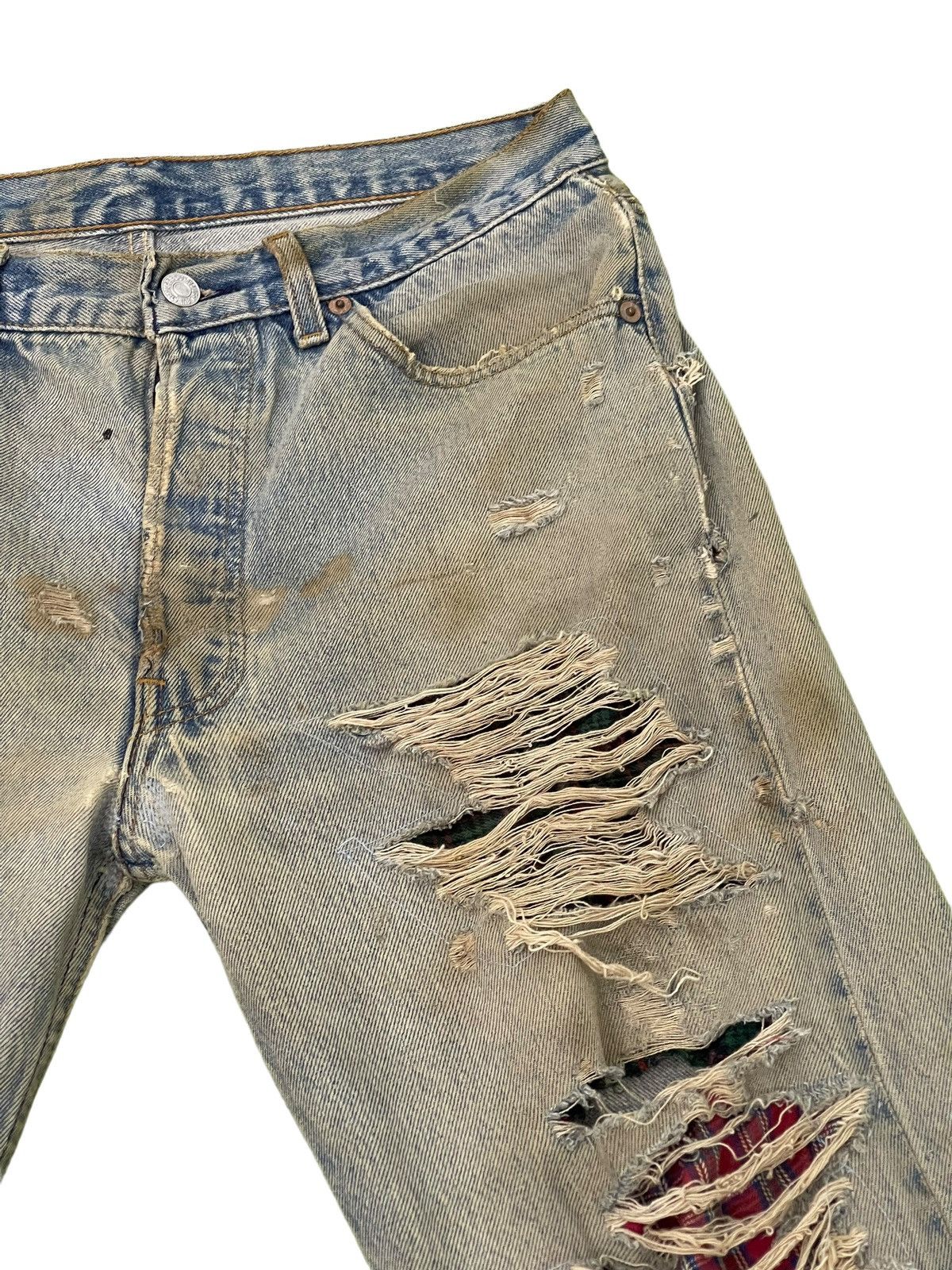 Levi's Vintage Clothing Vtg 1994 Levi’s 501 USA Faded Distress Straight 8🟦8 Size US 31 - 9 Thumbnail