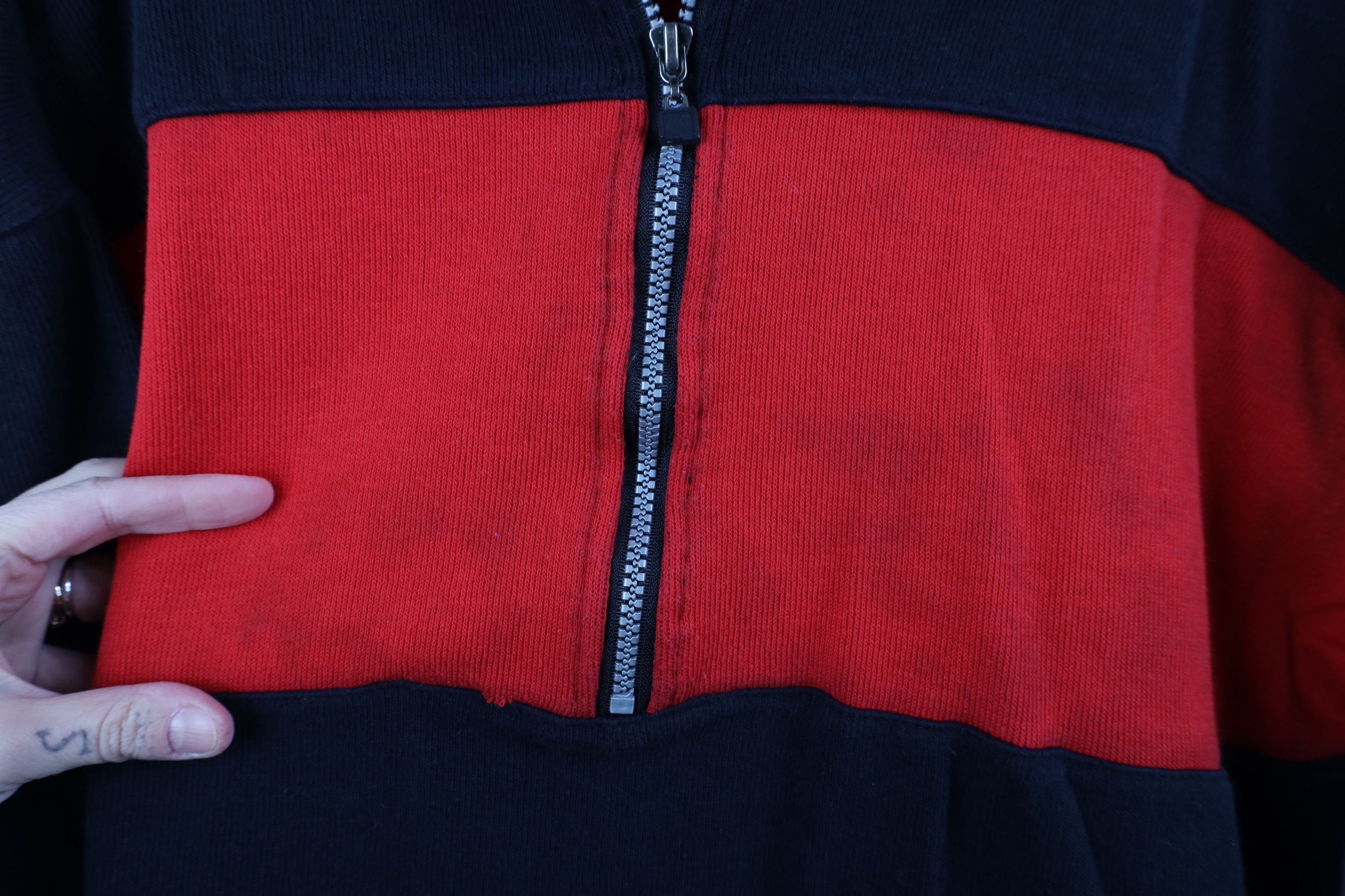 Marlboro Vintage 90s Marlboro Block Boxy Fit Knit Hal Zip Sweater Size L / US 10 / IT 46 - 4 Thumbnail