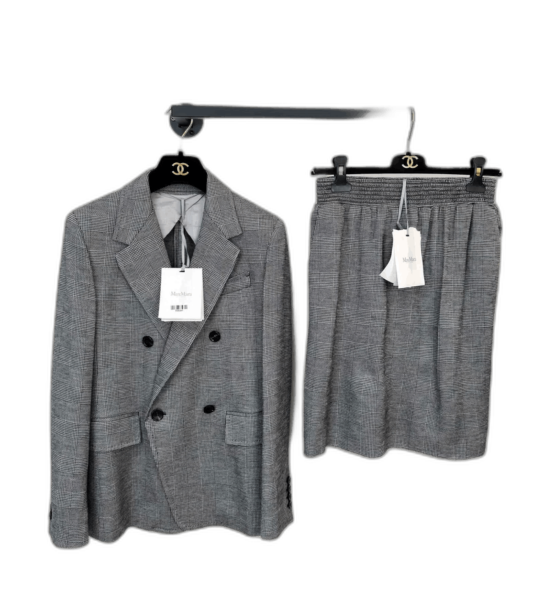 Emporio Armani MaxMara New Suit Jacket Skirt Set Size XS / US 0-2 / IT 36-38 - 1 Thumbnail