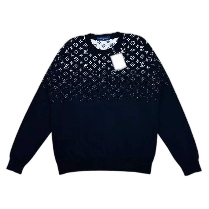 Louis Vuitton Louis Vuitton Black Gradient Logo Sweater Size US L / EU 52-54 / 3 - 1 Thumbnail