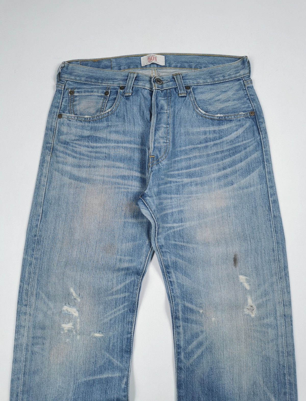 Levi's Vintage Levis 501 Distressed Denim Jeans Size US 32 / EU 48 - 2 Thumbnail