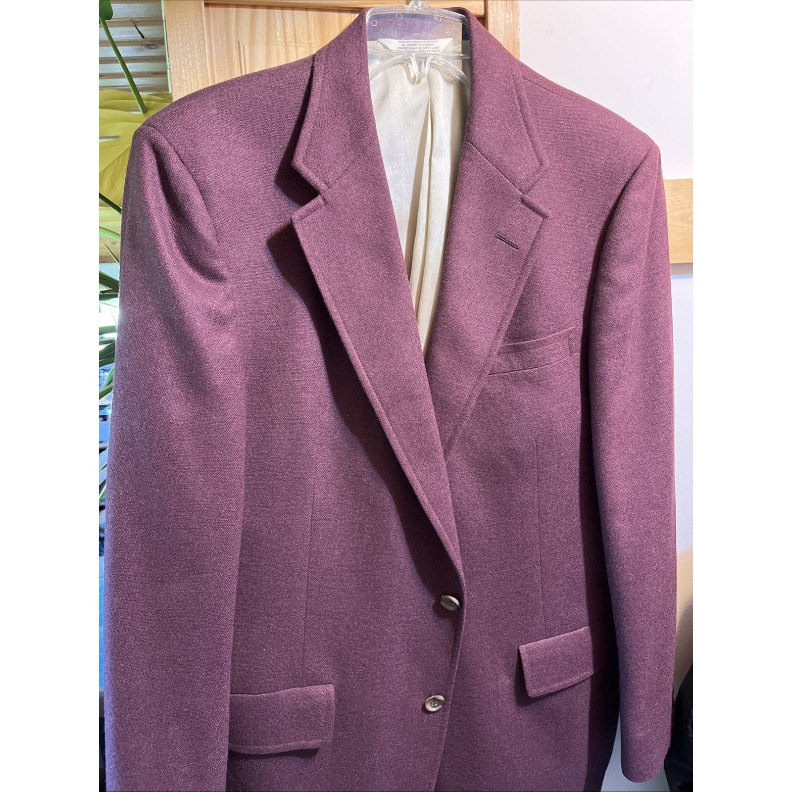 Hennessy PalmBeach Men’s 42 Large Wool Red 2 Button VTG Blazer Jacket Size US L / EU 52-54 / 3 - 2 Thumbnail