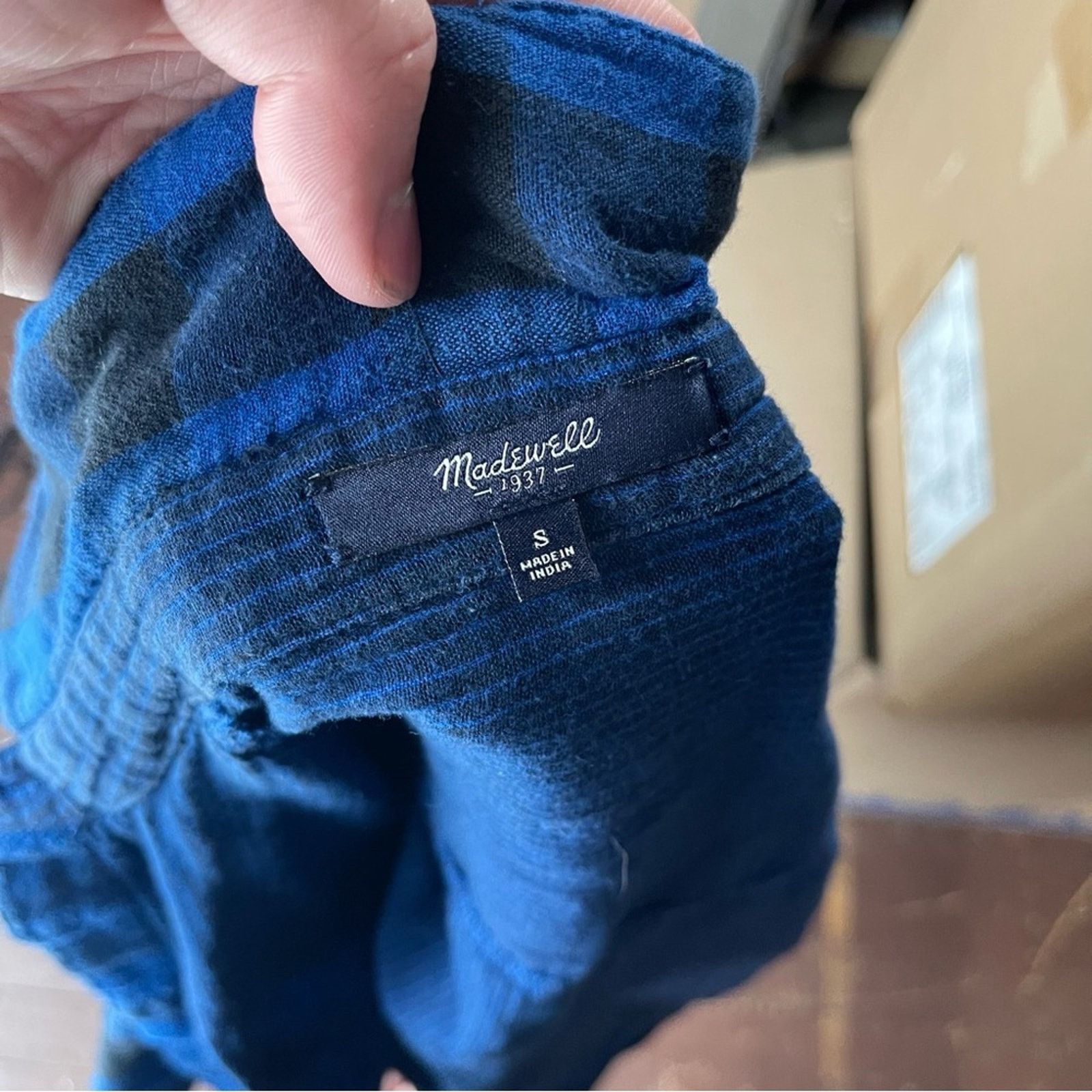 Madewell Madewell ButtonDown Flannel Courier Shirt Buffalo Blue Small Size S / US 4 / IT 40 - 7 Thumbnail