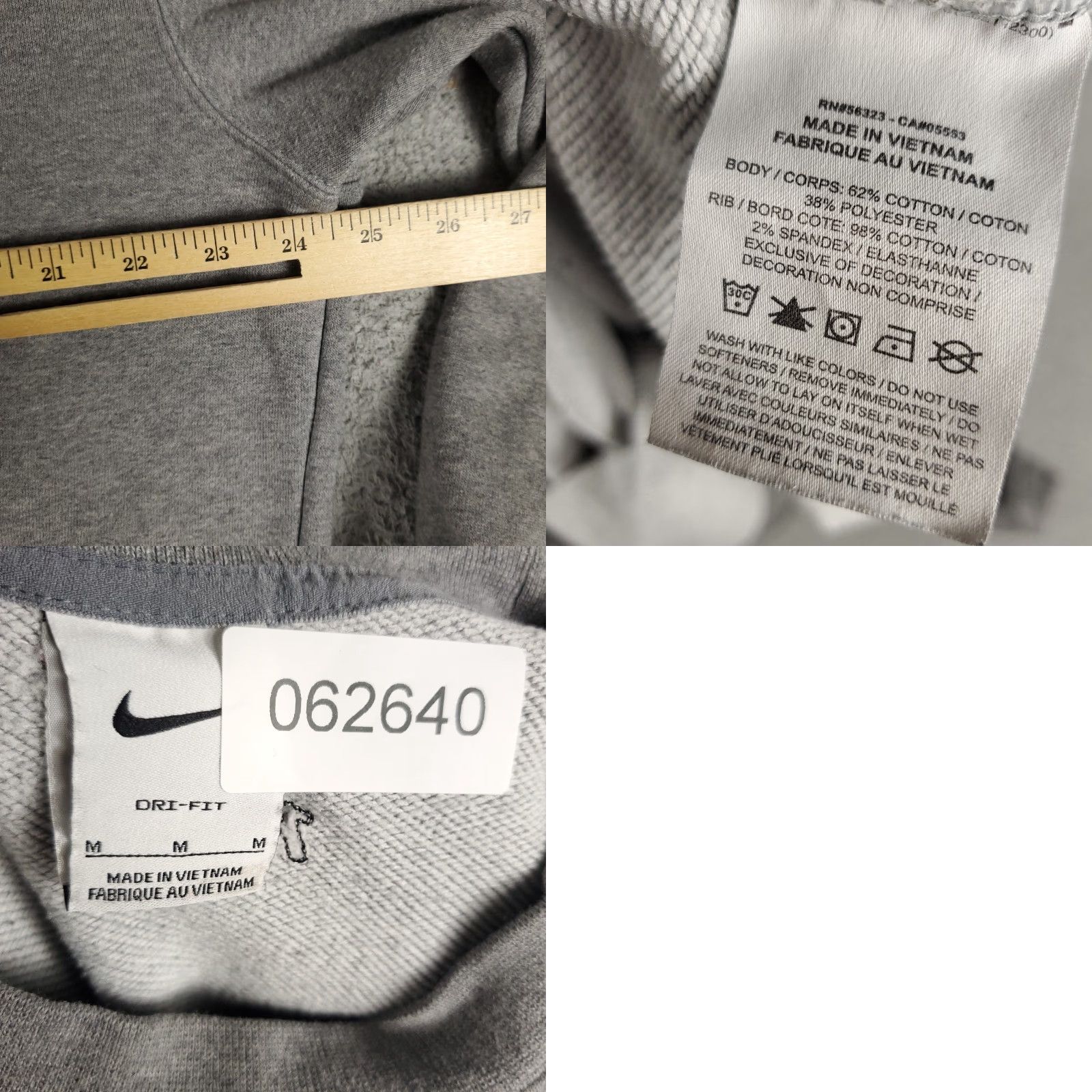 Nike Nike Sweatshirt Women’s Medium Gray Dri-Fit Swoosh Pullover Crew Neck Long Sleeve Logo Knit All Seasons Activewear Size L / US 10 / IT 46 - 8 Thumbnail