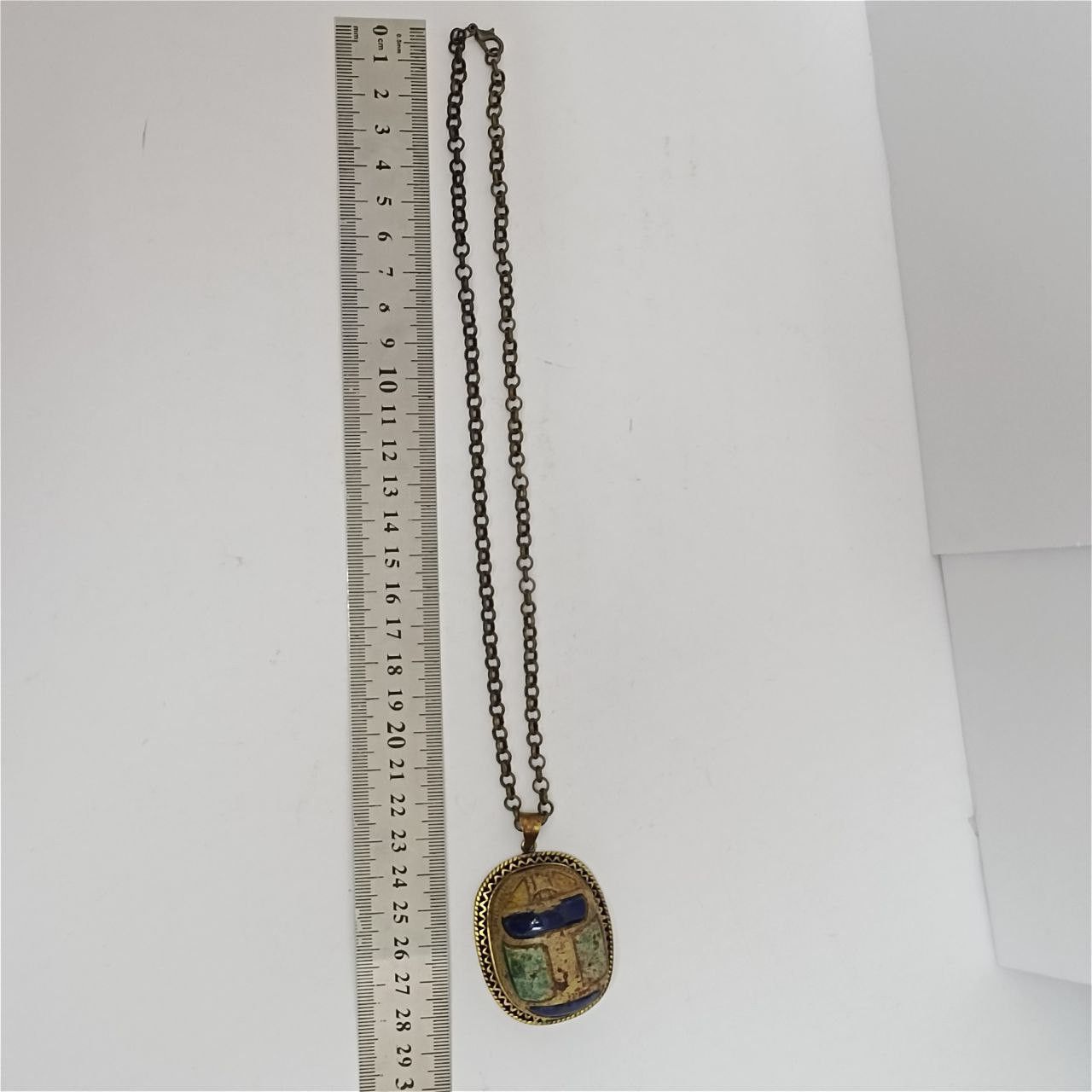 Handmade Antique Egyptian Scarab Pendant, Handmade Antique Style Size ONE SIZE - 4 Thumbnail