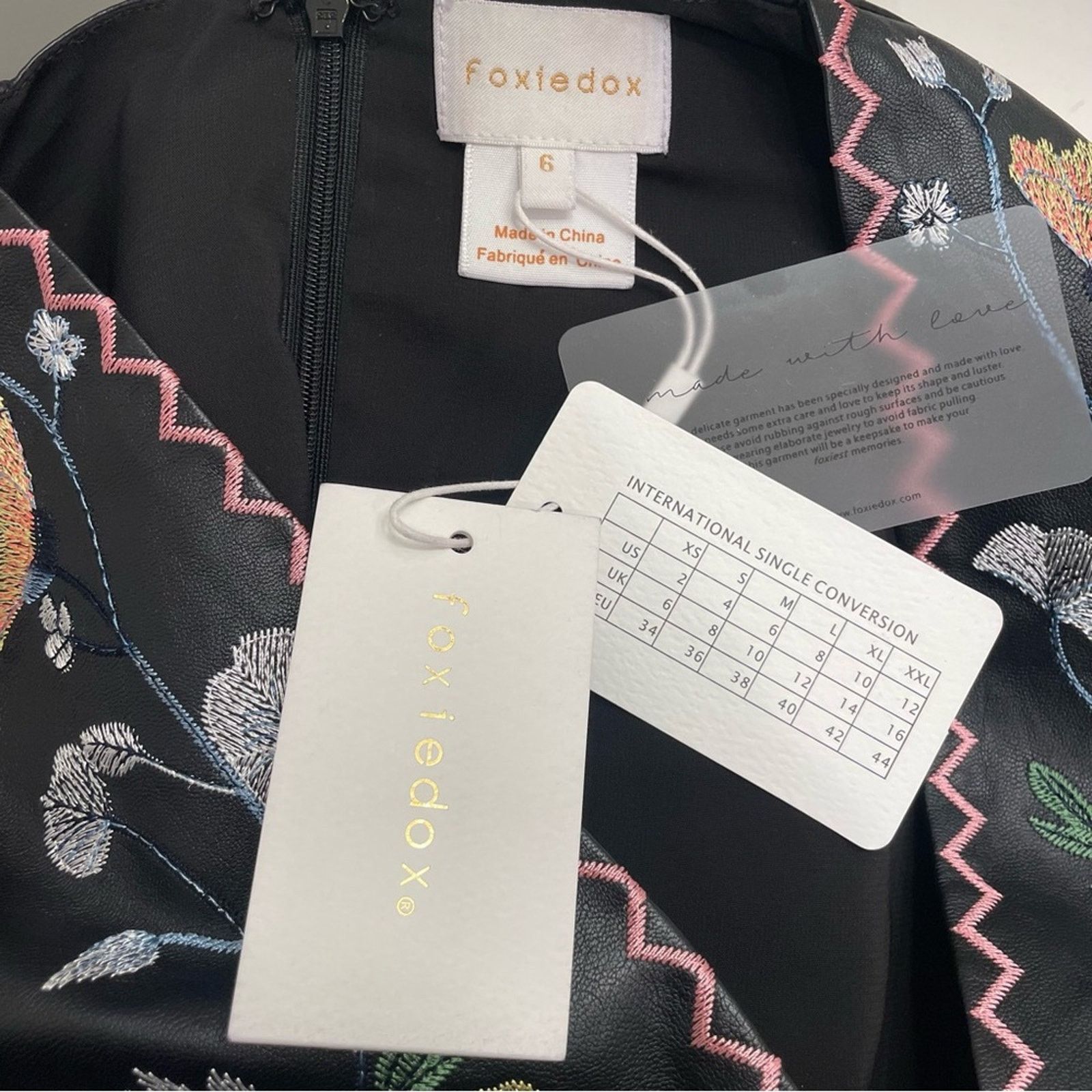 Anthropologie Anthropologie Foxiedox Vegan Leather Embroidered Dress 6 Size M / US 6-8 / IT 42-44 - 9 Thumbnail