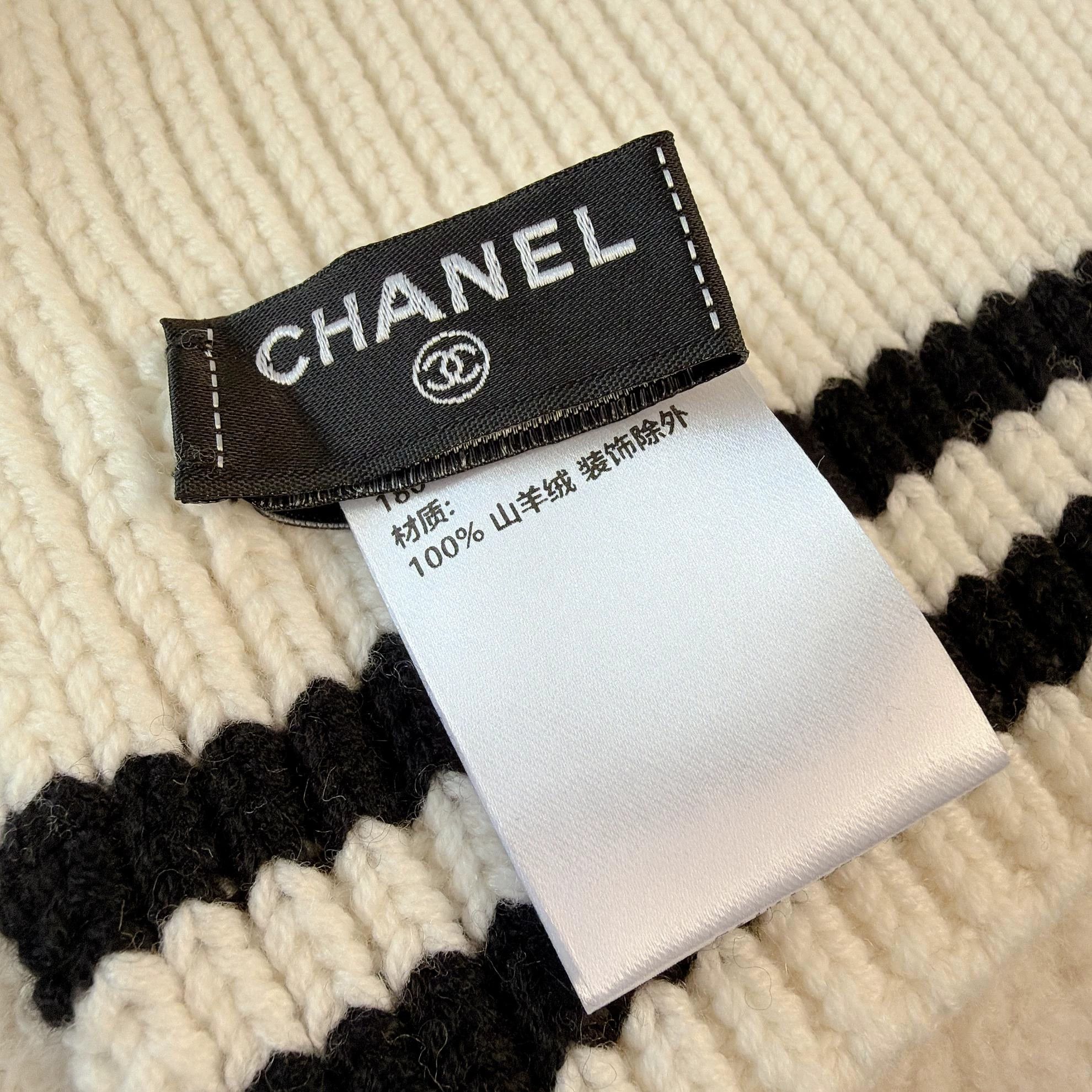 Chanel Chanel Cashmere Scarf 180x25 4159 Size ONE SIZE - 6 Thumbnail