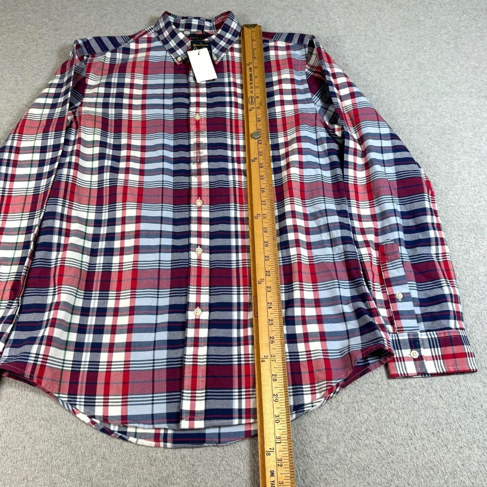 Polo Ralph Lauren Polo Ralph Lauren Shirt Men L Blue Plaid Long Sleeve Button Slim Fit Heritage Size US L / EU 52-54 / 3 - 7 Thumbnail