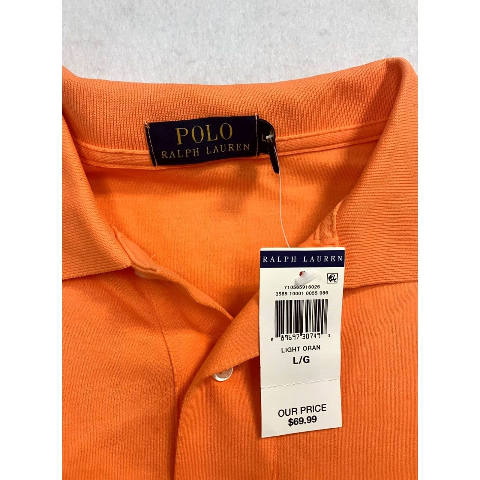 Ralph Lauren Ralph Lauren Polo Men Orange Large 100% Cotton Polo Shirt Mens Large Orange Polo Shirt Size US L / EU 52-54 / 3 - 2 Thumbnail