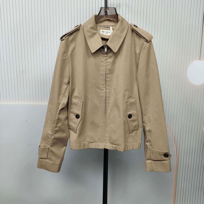 Yves Saint Laurent Yves Saint Laurent YSL Jacket in Beige Color Size 41-2506 Size US M / EU 48-50 / 2 - 1 Thumbnail