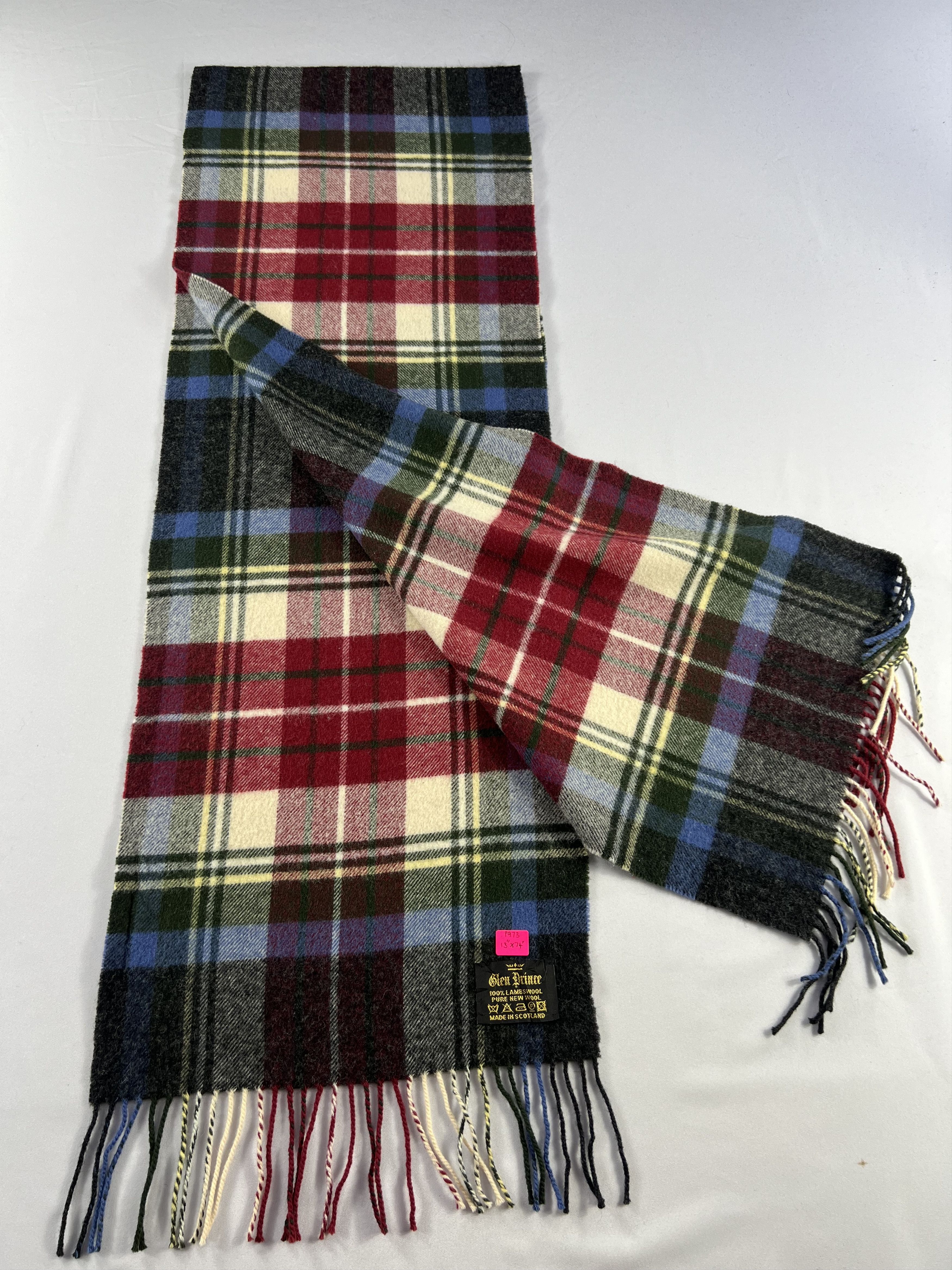 Vintage Glen Prince Tartan Scarf / Muffler / Neckwear P973 Size ONE SIZE - 3 Thumbnail