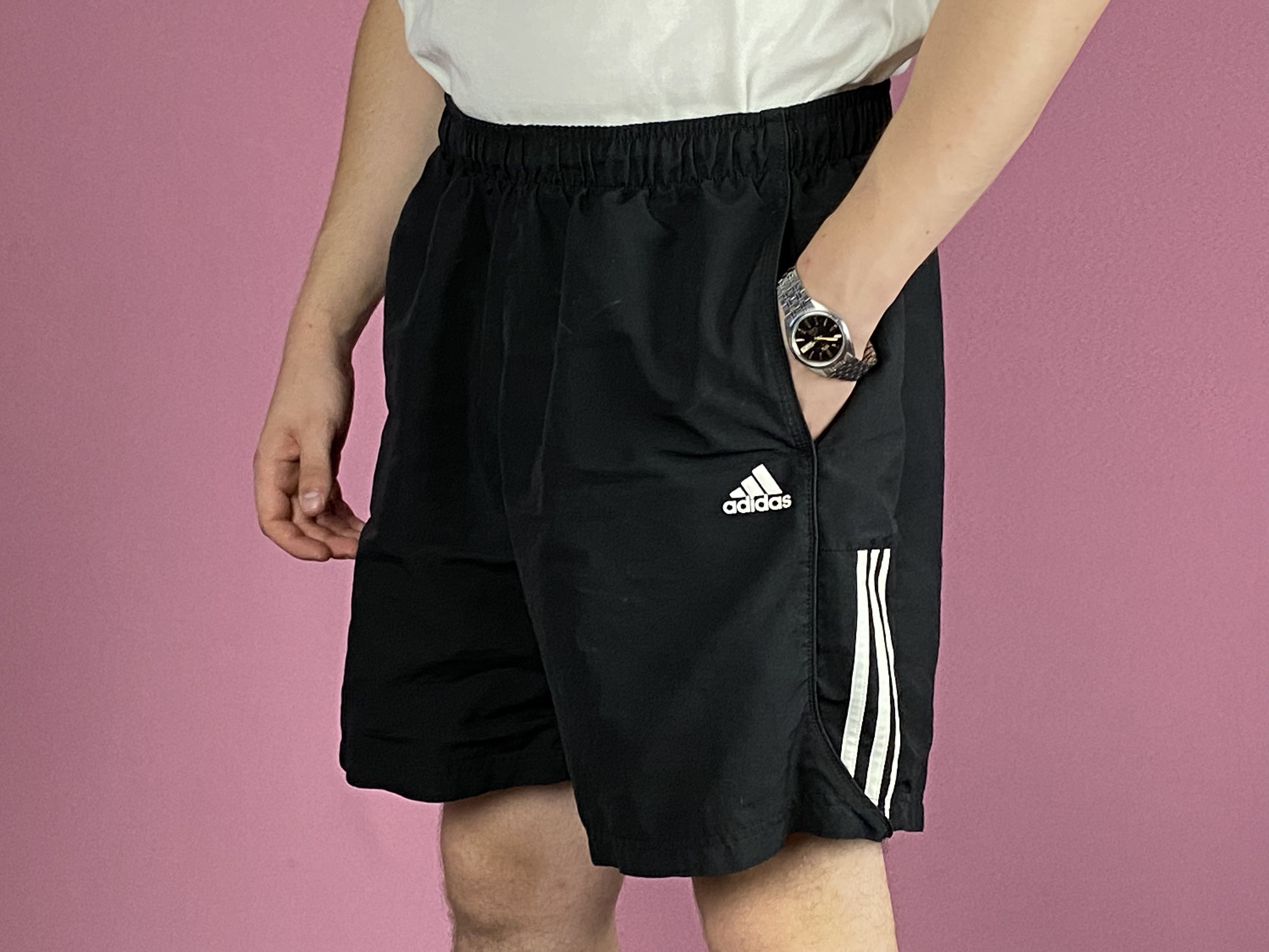 Adidas × Vintage Adidas Vintage Men's Sport Shorts - XL Black Size US 36 / EU 52 - 1 Thumbnail