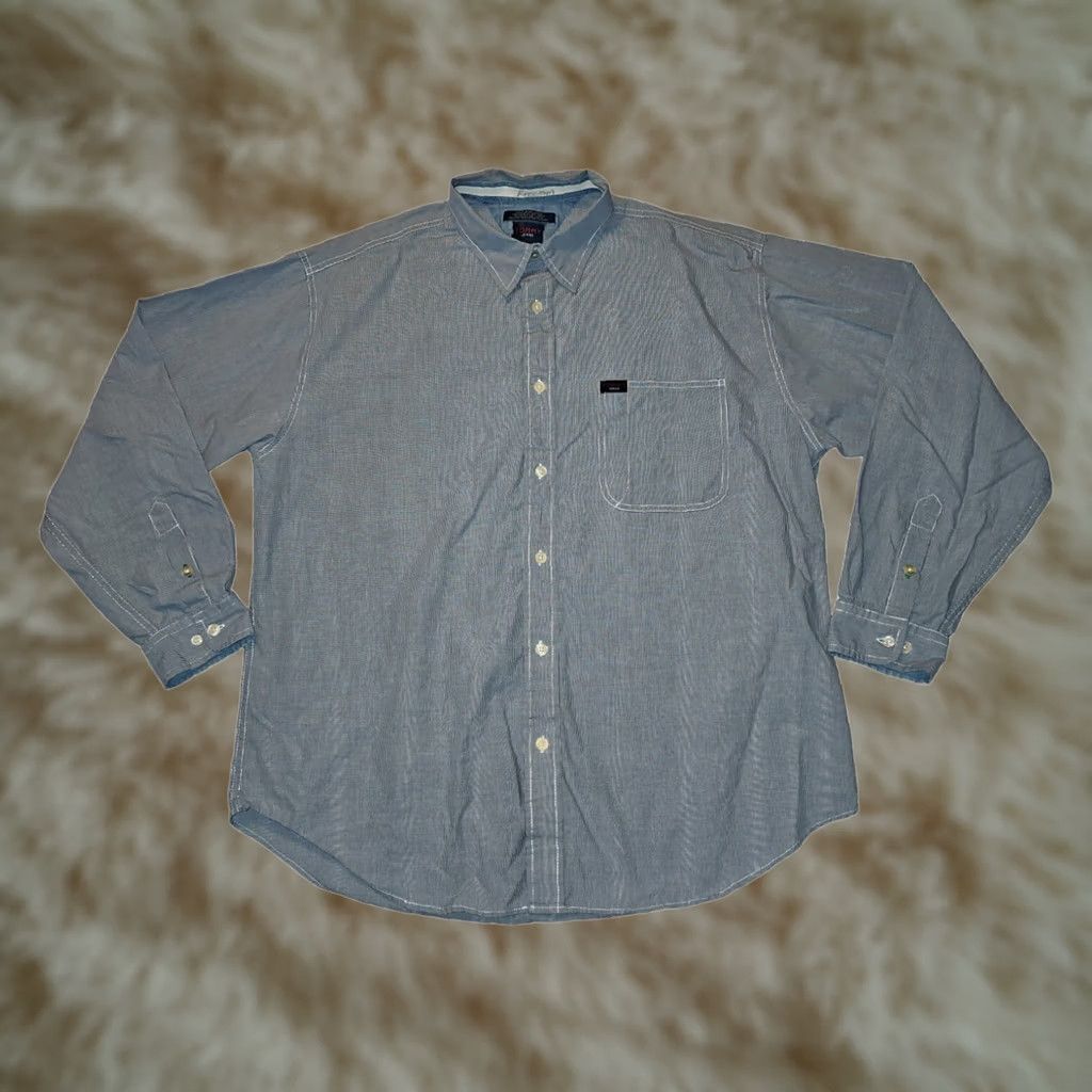 Vintage VINTAGE Tommy Jeans Shirt XL Blue Check 90's Y2K Long Sleeve Button Up Men's Size US XL / EU 56 / 4 - 1 Thumbnail
