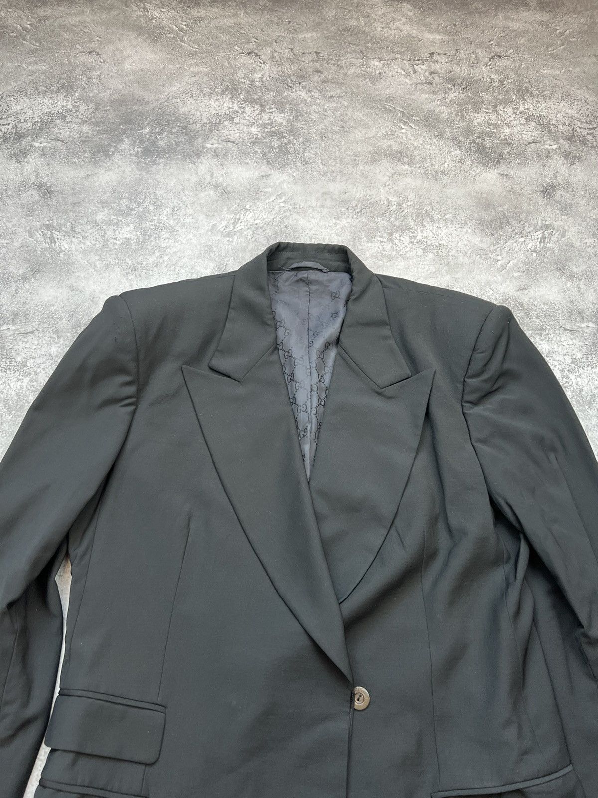 Gucci Gucci Black Blazer Formal Basic Mens Size 46 Size 46R - 5 Thumbnail