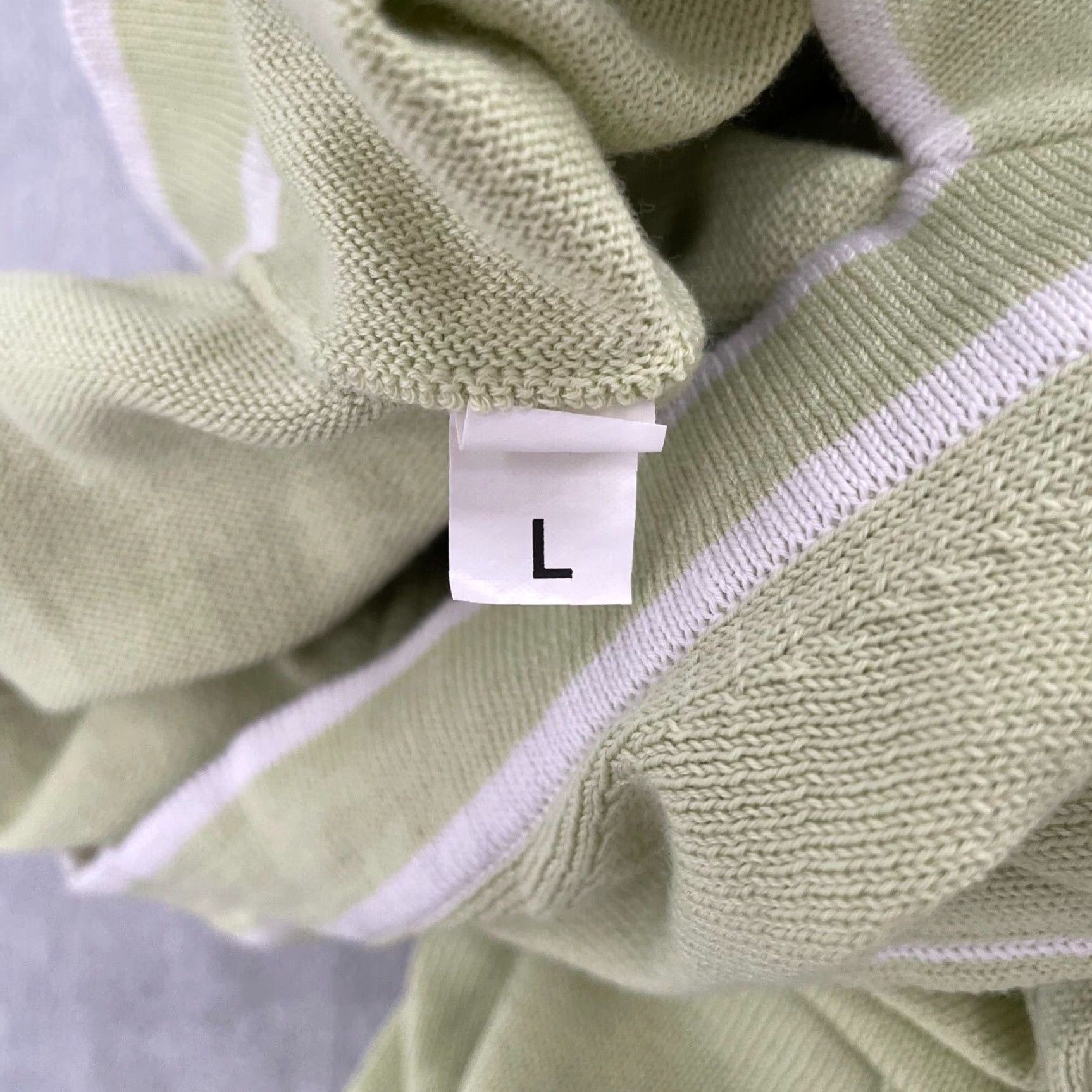 Vilebrequin VILEBREQUIN Sweater Men Large Green V-Neck Pullover Cotton Long Sleeve Casual Outdoor 90s Logo Size US L / EU 52-54 / 3 - 5 Thumbnail