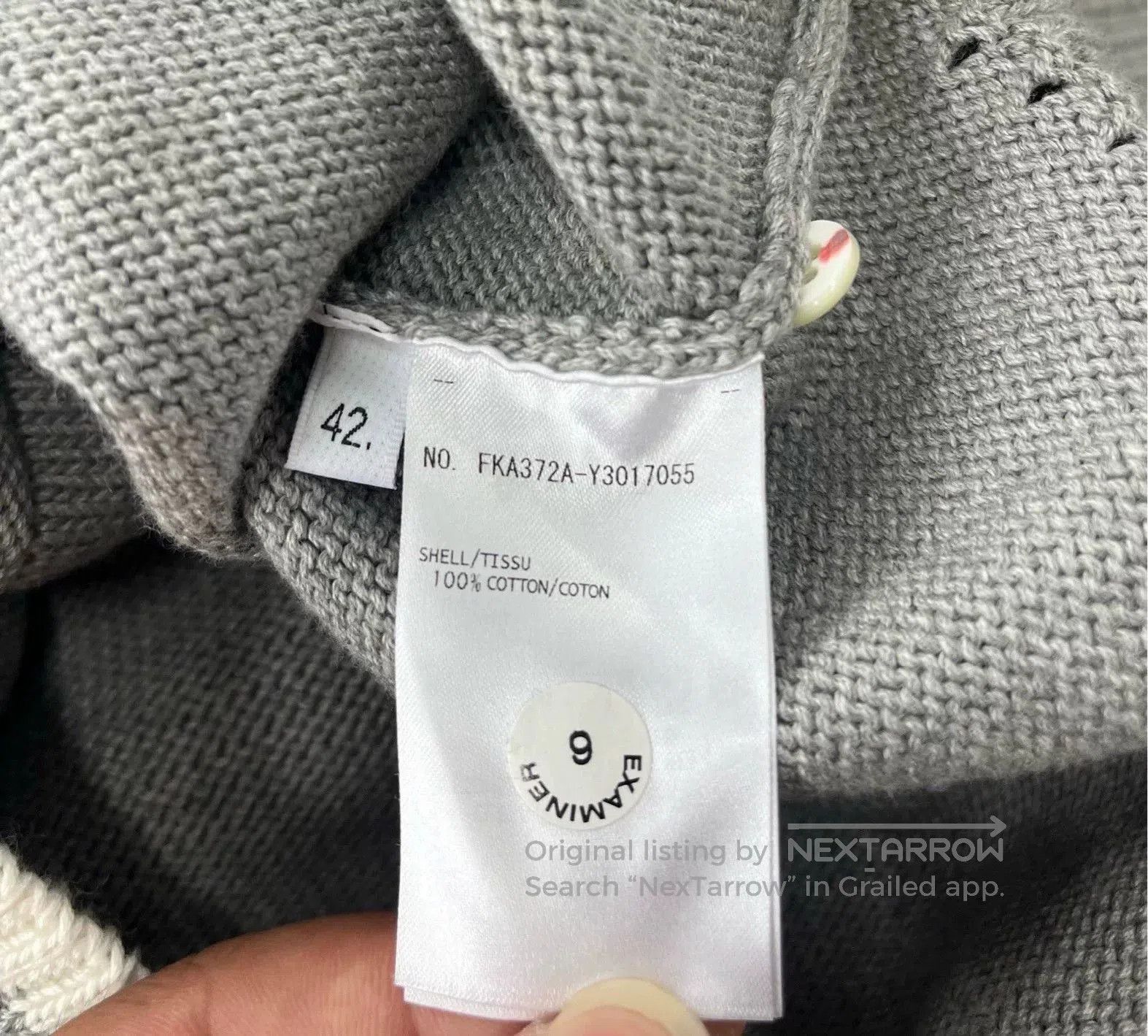 Thom Browne Thom Browne Gray Striped Knit Short Sleeve. Size US XS / EU 42 / 0 - 4 Thumbnail