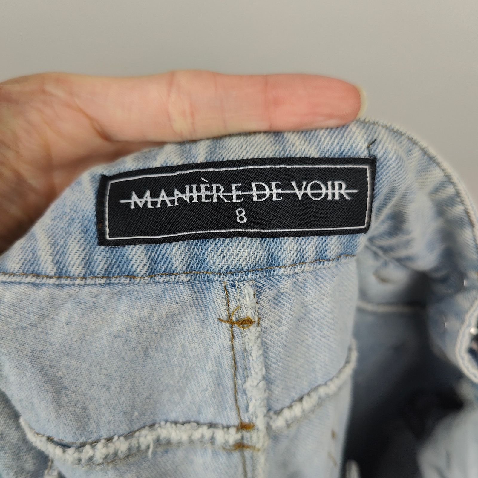 Other Maniere De Voir Straight Jeans Womens 8 Zippered Size 30" / US 8 / IT 44 - 9 Thumbnail