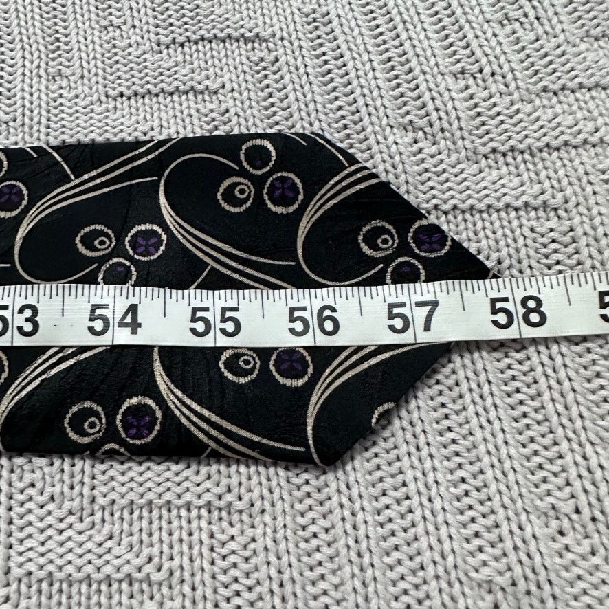 Polo Ralph Lauren Vintage Polo Ralph Lauren black abstract paisley silk tie Size ONE SIZE - 4 Thumbnail