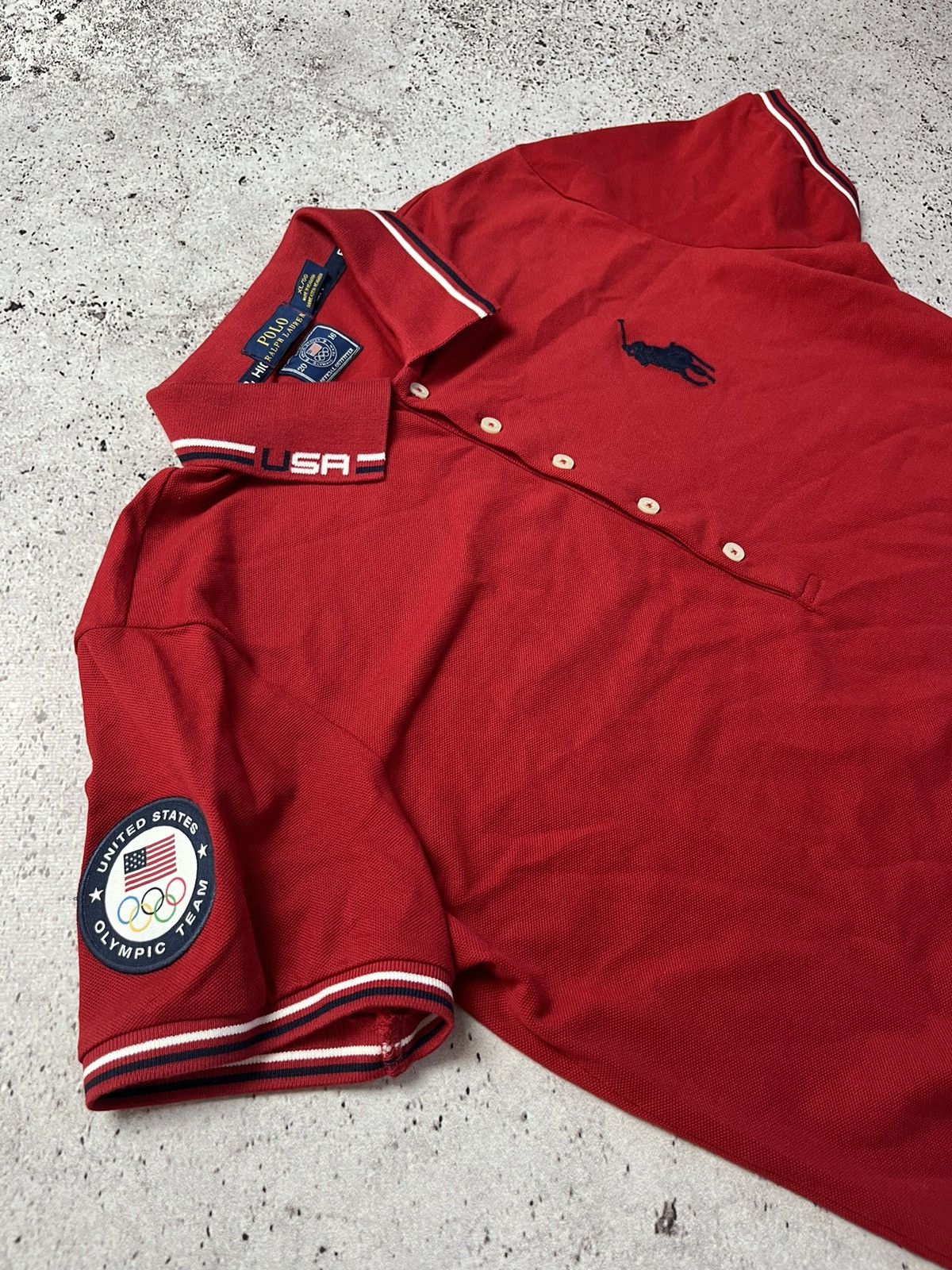 Ralph Lauren × Vintage Polo Ralph Lauren USA Team Polo Shirt Vintage Size US M / EU 48-50 / 2 - 7 Thumbnail