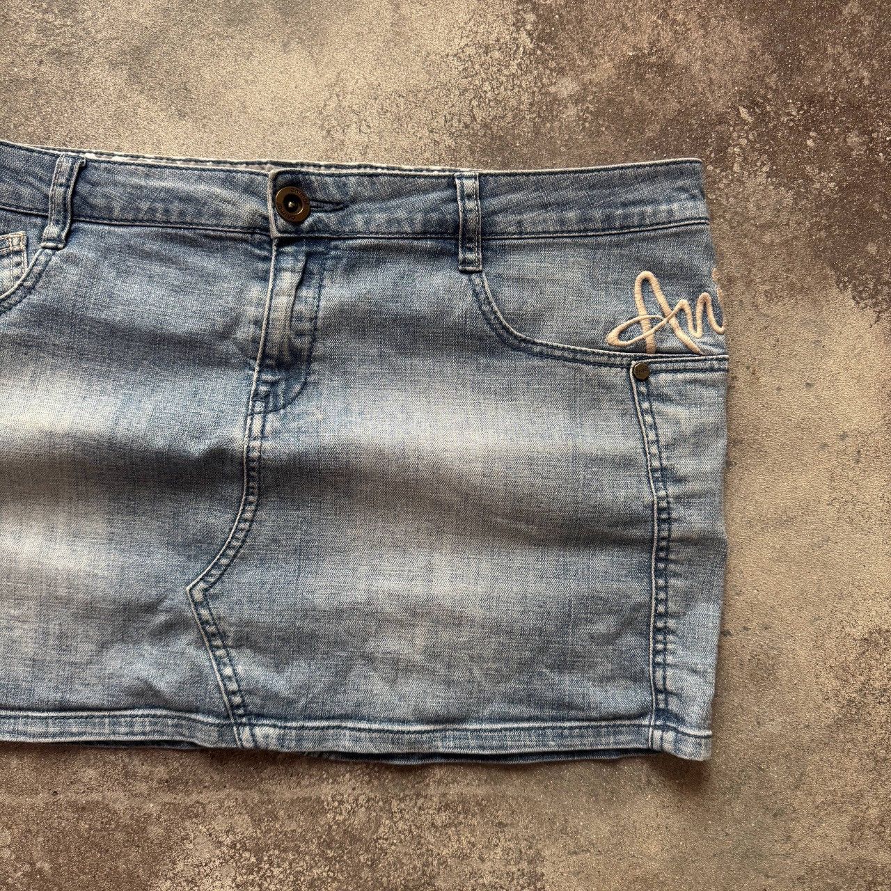 If Six Was Nine Animal Vintage Y2K Super Sexy Glam Washed Mini Skirt Size 31" - 5 Thumbnail