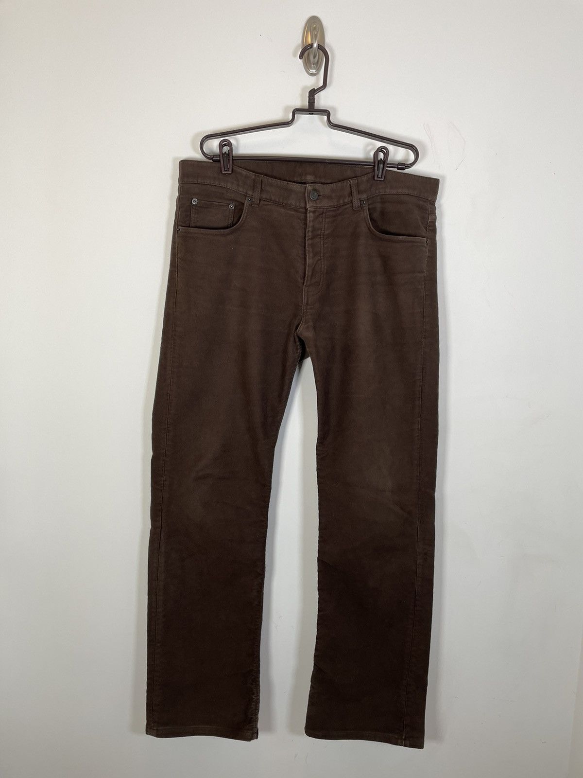 image of Vintage Helmut Lang 2000S Brown Moleskin Pants, Men's (Size 36)