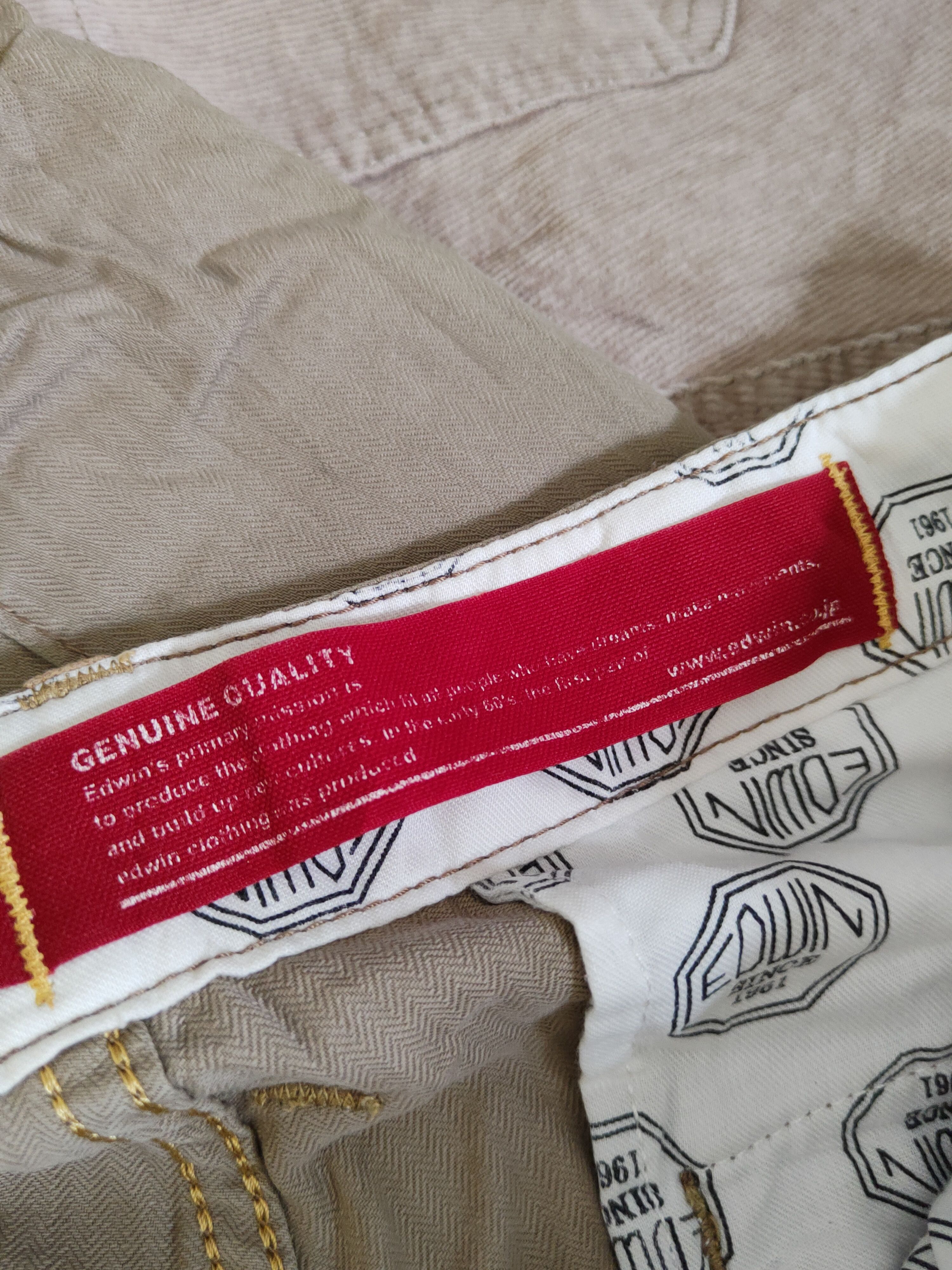 Edwin Edwin Beige Multipocket Tactical Cargo Pants #W1317 Size US 31 - 17 Thumbnail