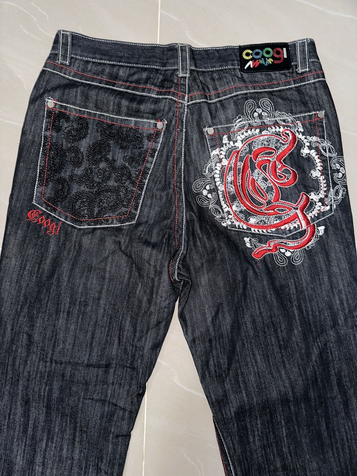 image of Vintage Y2K Coogi Jeans in Black, Men's (Size 38)