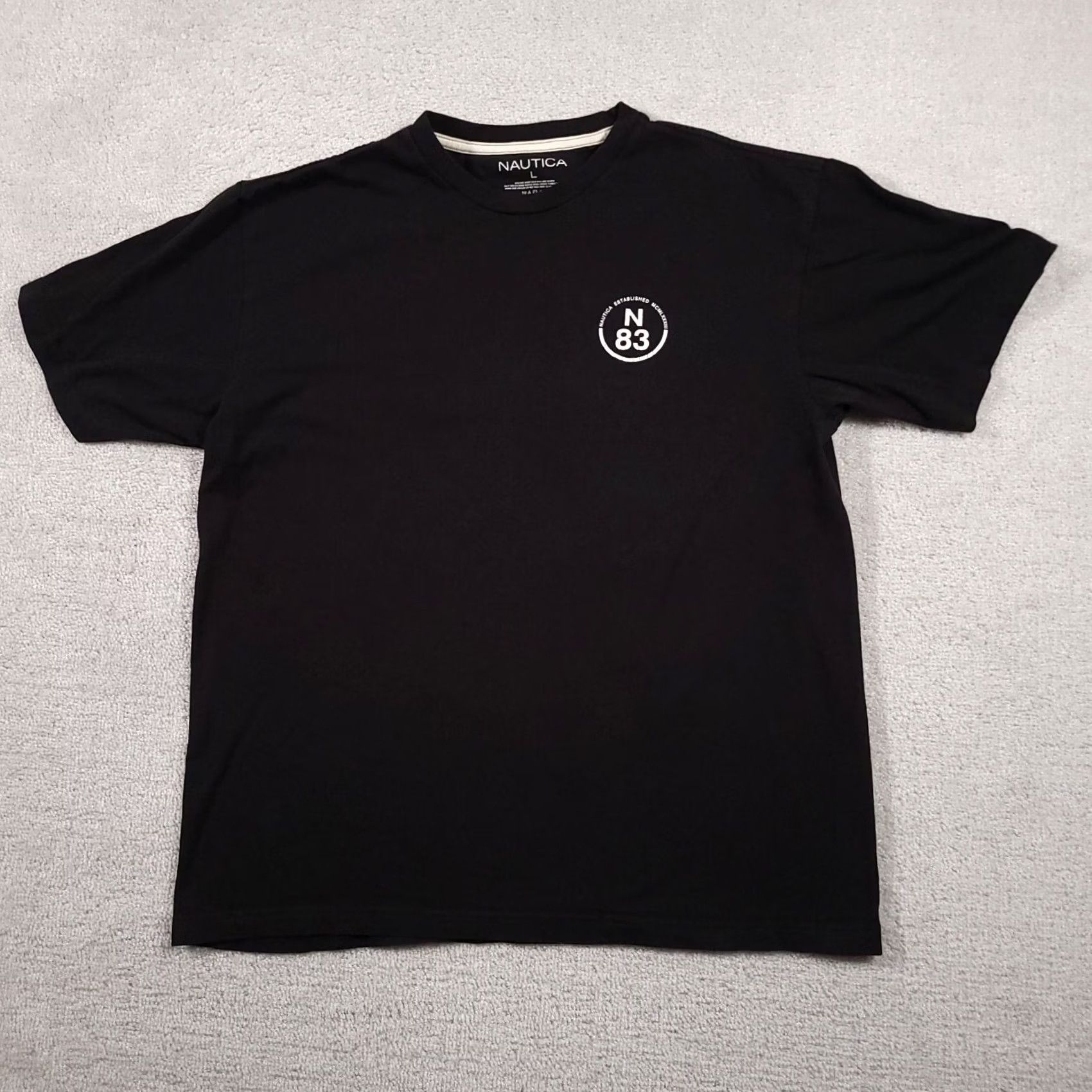 Nautica Nautica Competition Graphic T-Shirt Mens Large Black Sailing Double-Sided Size US L / EU 52-54 / 3 - 2 Thumbnail