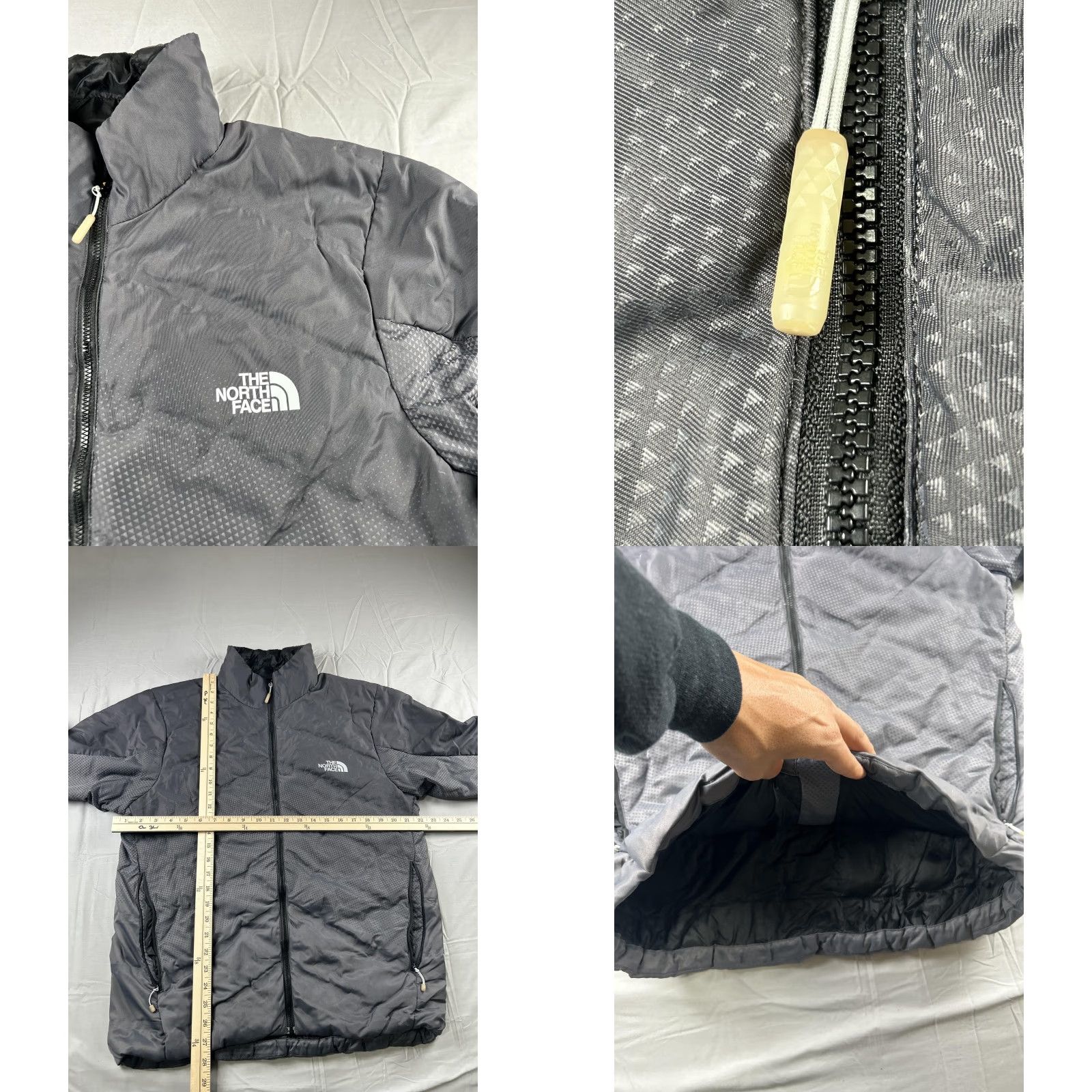 The North Face The North Face Jacket Mens M Gray 700 Insulated Puffer Full Zip Geometric Pattern Geo Size US M / EU 48-50 / 2 - 8 Thumbnail