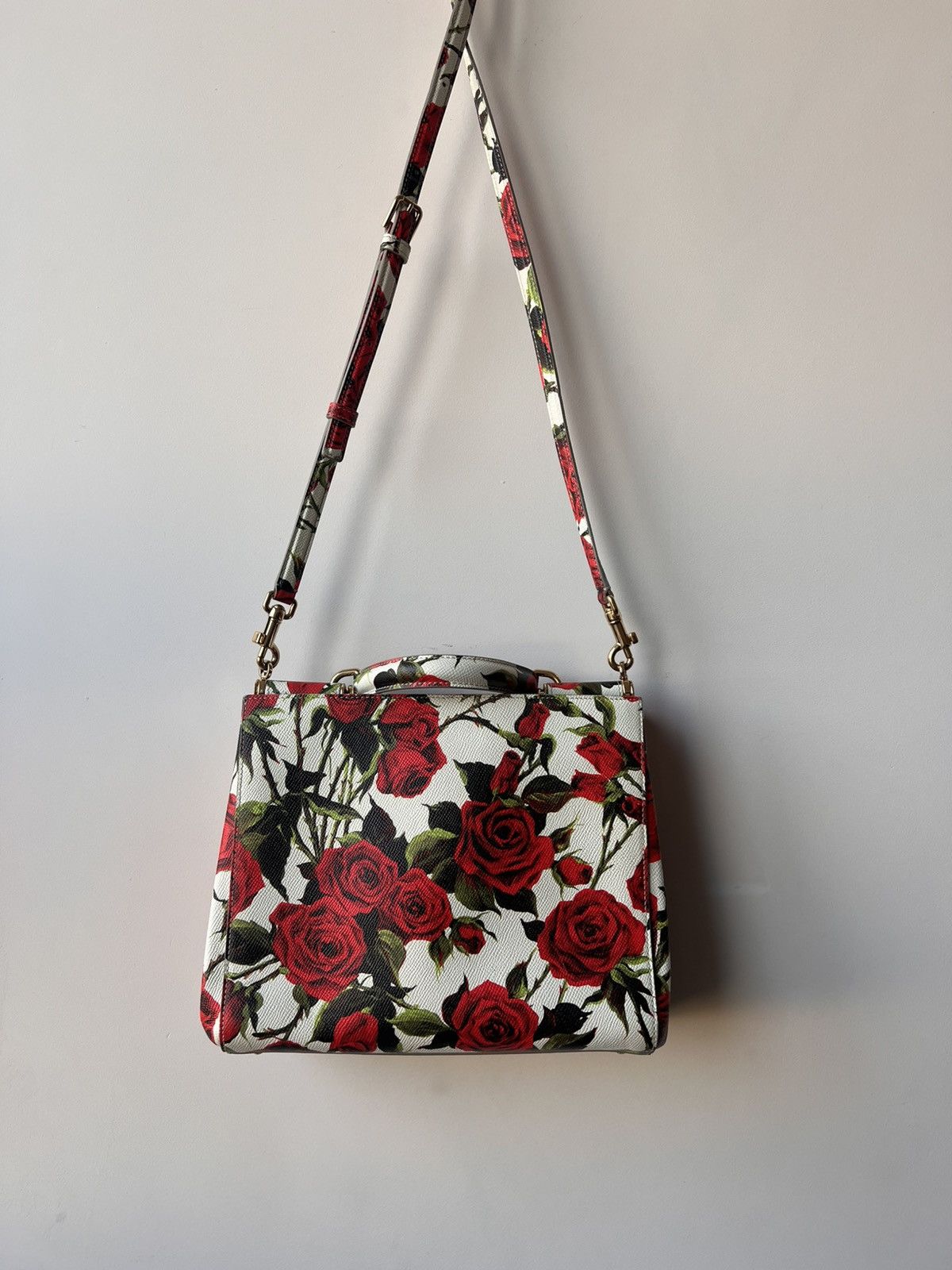 Dolce & Gabbana Dolce & Gabbana Sicily Bag (Rose Print) Size ONE SIZE - 4 Thumbnail