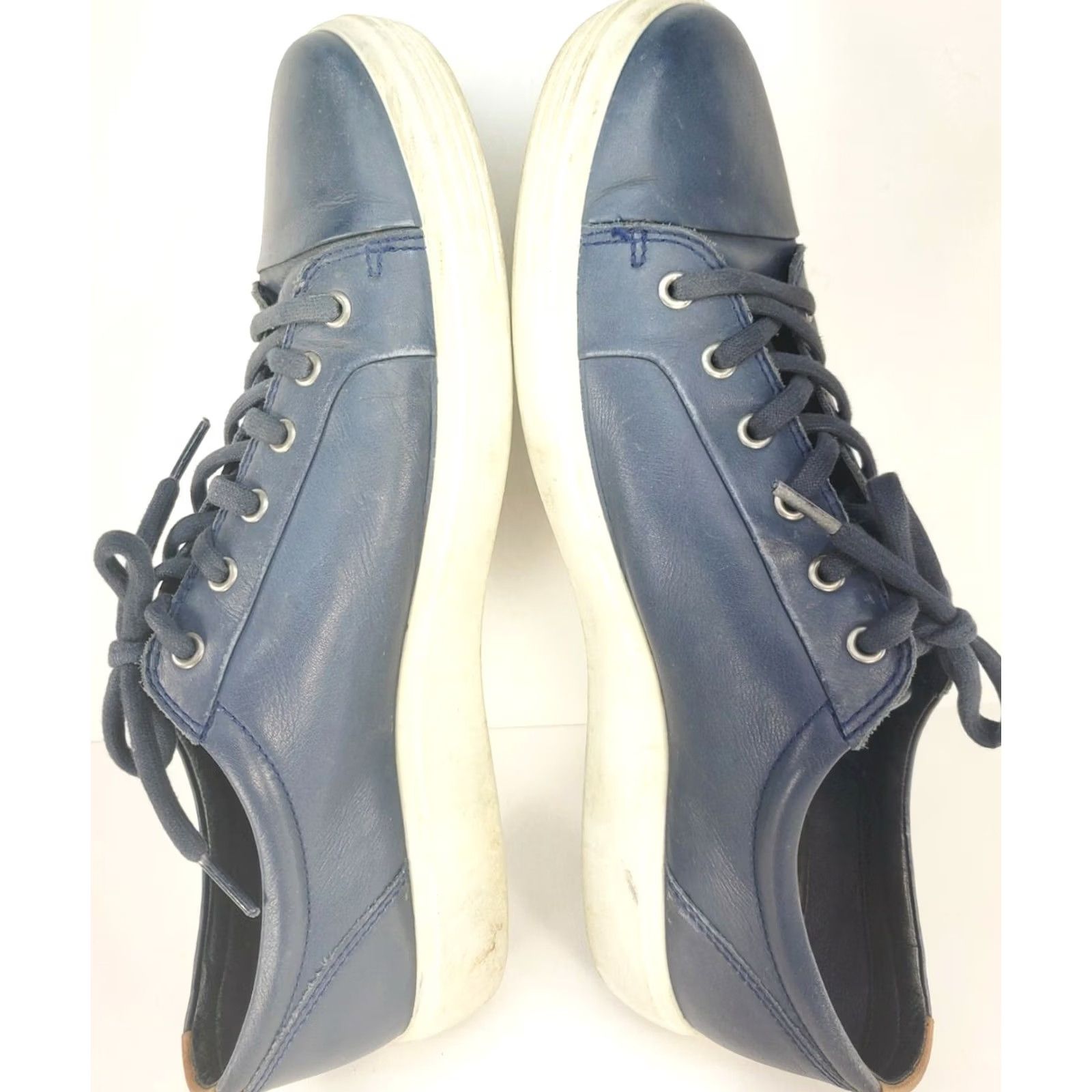Ecco VINTAGE ECCO Mens Soft 7 Navy Blue Leather Shoes 13M 47EU Low Top Sneaker Comfort Casual Mens Size US L / EU 52-54 / 3 - 7 Thumbnail
