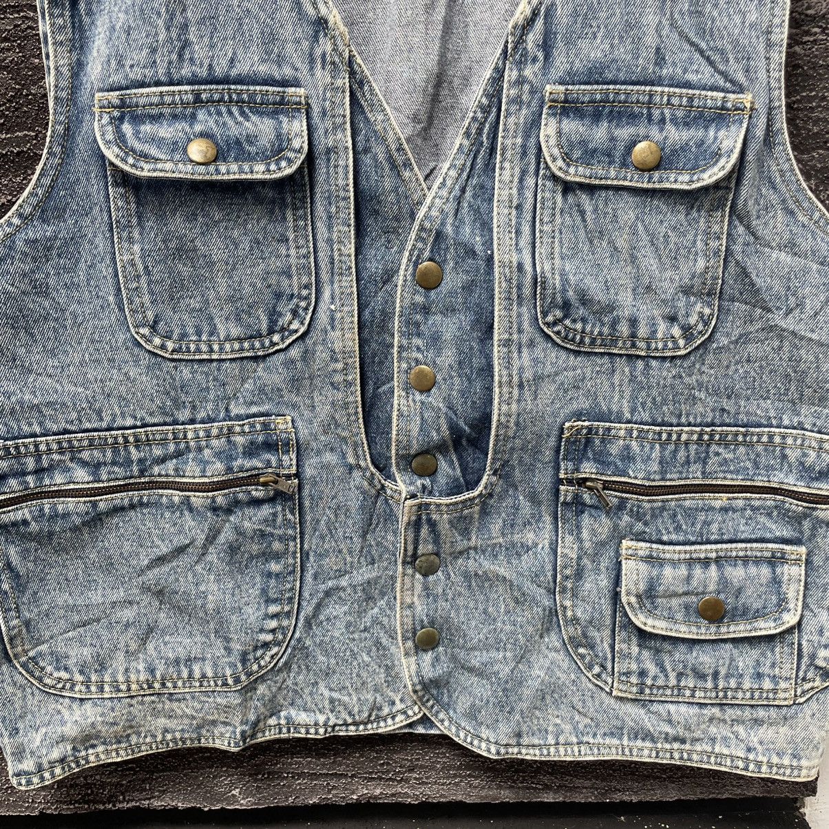 Japanese Brand × Vintage Borderless Vest Vintage Riding Denim Wash Size US L / EU 52-54 / 3 - 4 Thumbnail