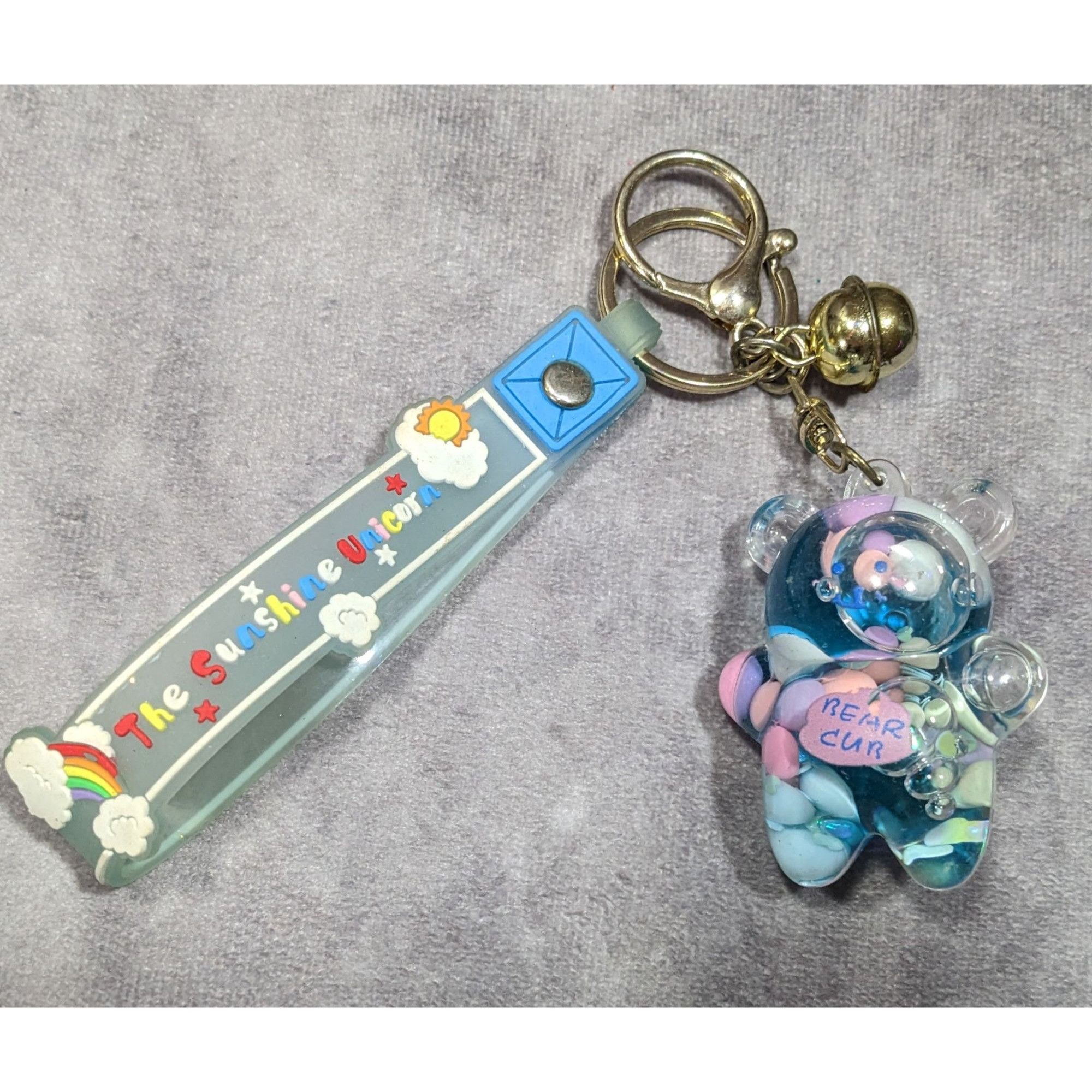 Other Kawaii The Sunshine Unicorn Blue Bear Cub Keychain Size ONE SIZE - 5 Thumbnail