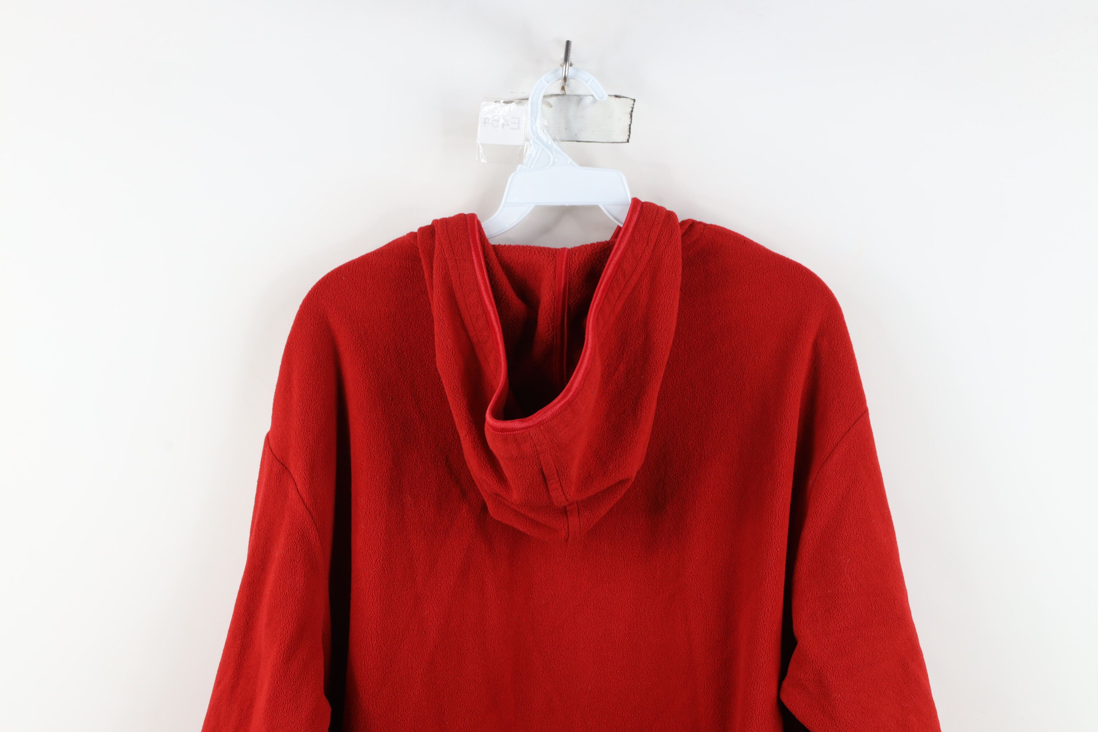 Nike Vintage Y2K Nike Spell Out Fleece Hoodie Sweatshirt Red Size XXL / US 16-18 / IT 52-54 - 13 Thumbnail