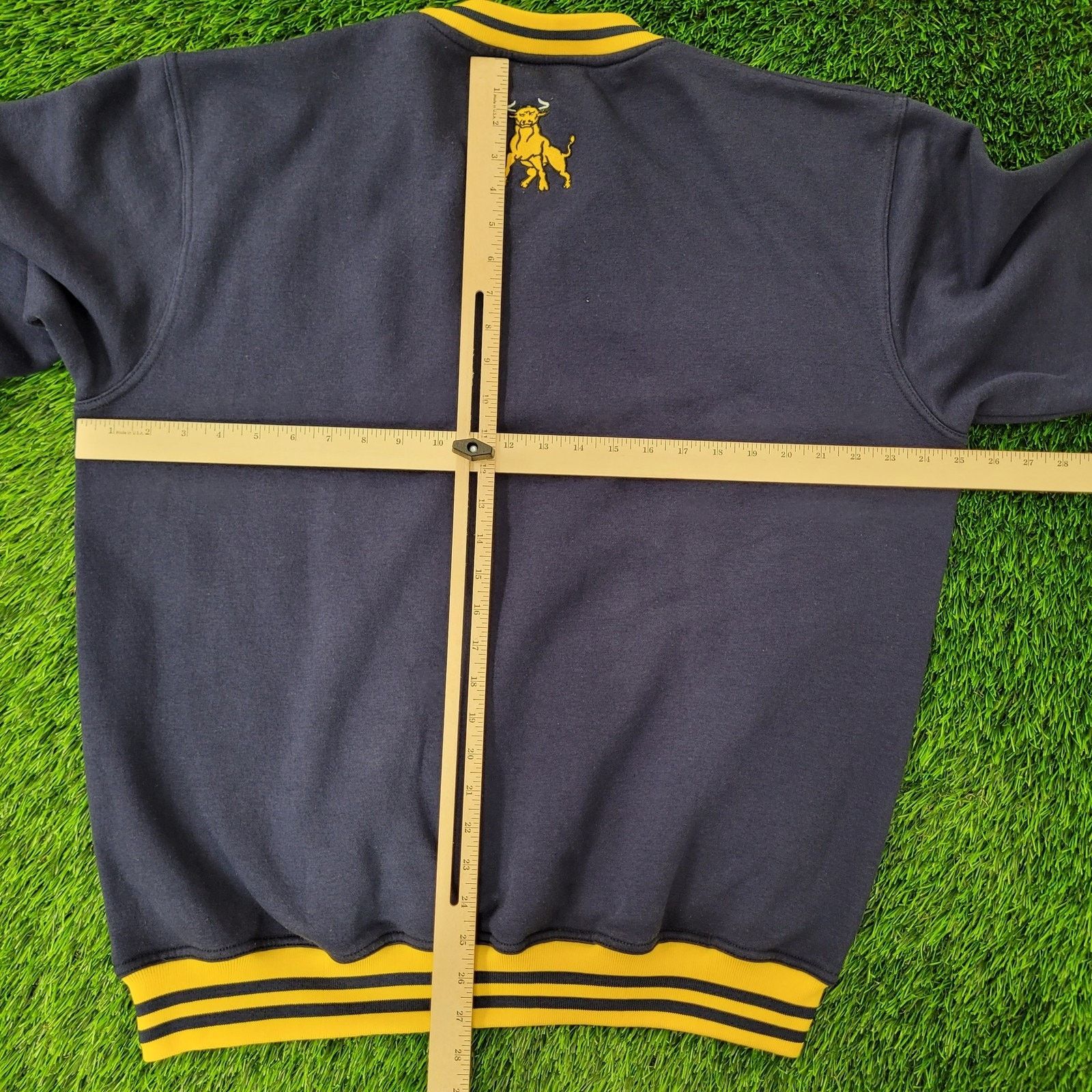 Vintage VTG Charlotte Varsity Ringer Sweatshirt XL Blue Yellow Y2K Size US XL / EU 56 / 4 - 8 Thumbnail