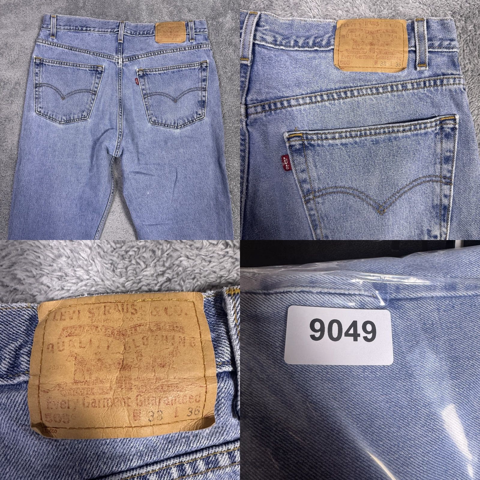 Levi's VINTAGE Levi's 505 Jeans Mens 36x36 Straight Lightwash 90s Paper Tag Bat Wing Y2K Size US 36 / EU 52 - 9 Thumbnail