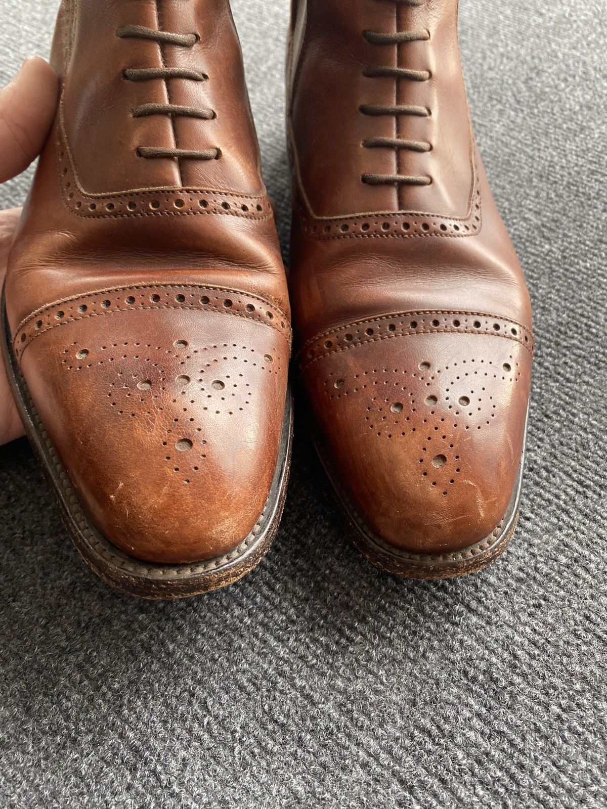 Handmade 🔥Bowen leather lace up chelsea uk6 1/2 boots rare handmade Size US 7.5 / EU 40-41 - 3 Thumbnail