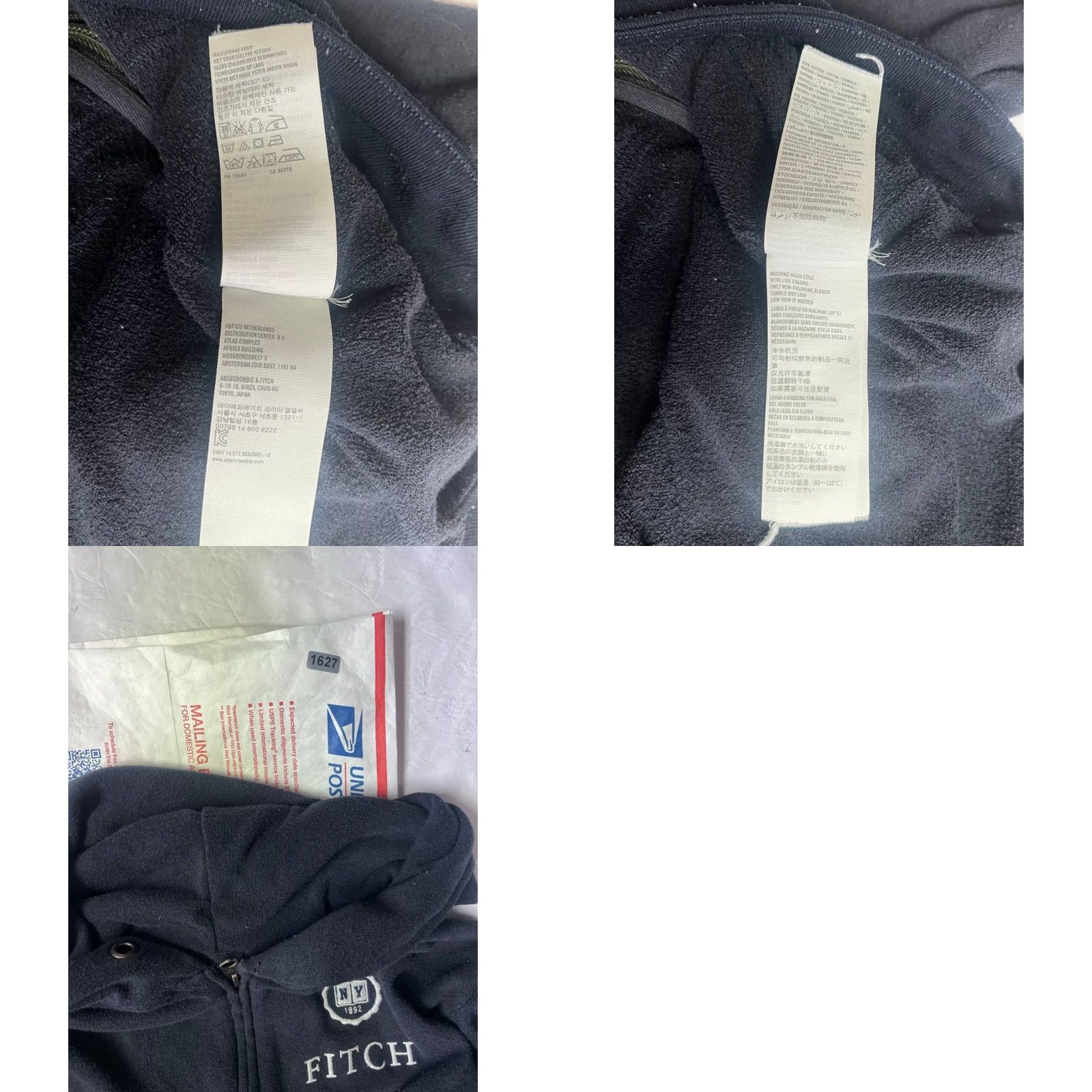 Abercrombie & Fitch Abercrombie & Fitch Hoodie Full Zip Size M-L Women Black Logo Casual, Outdoor, School, Y2K Size M / US 6-8 / IT 42-44 - 8 Thumbnail