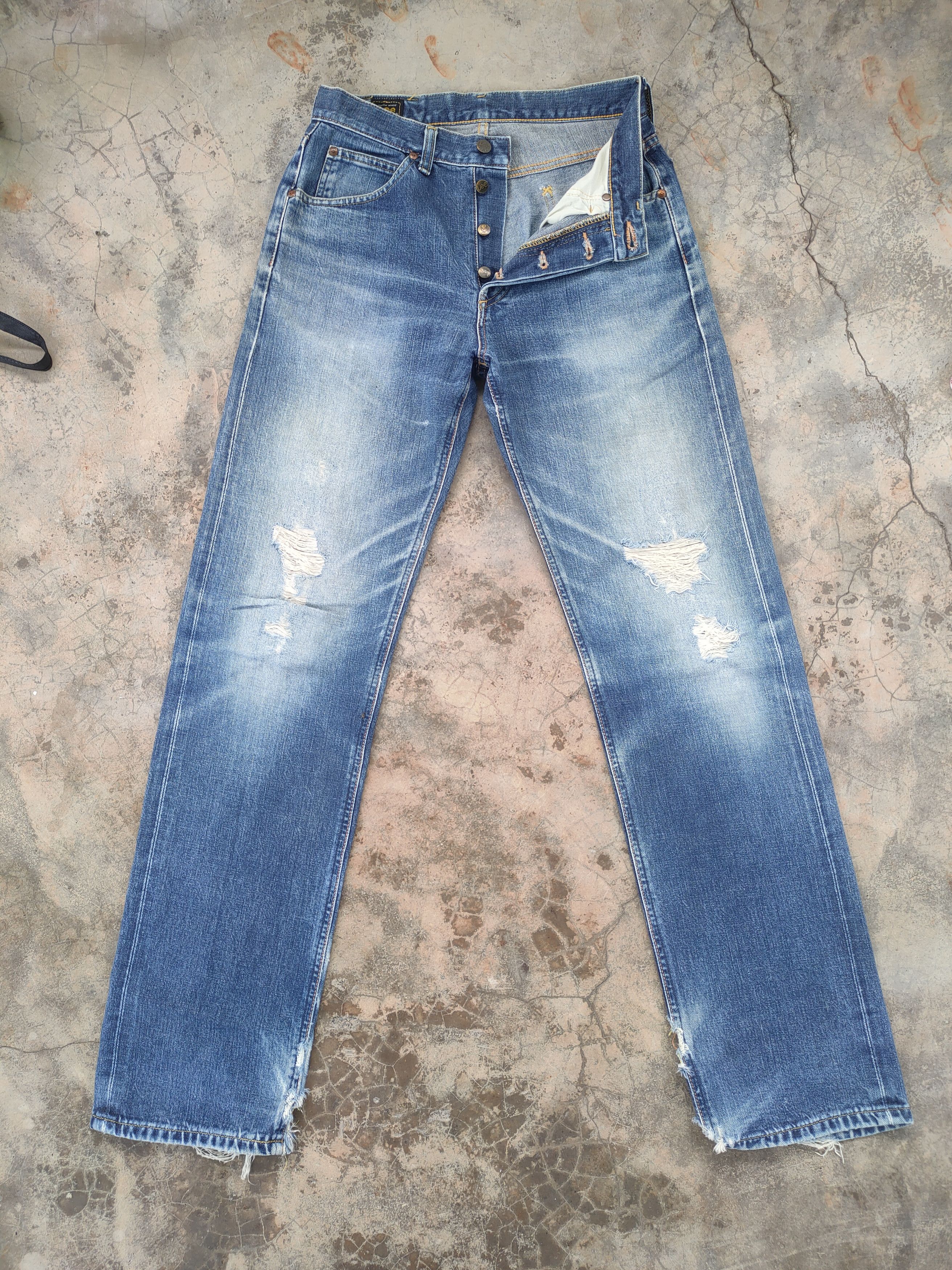 Lee W30×33 VINTAGE LEE FADED DISTRESSED JEAN DENIM PANTS Size US 30 / EU 46 - 1 Thumbnail