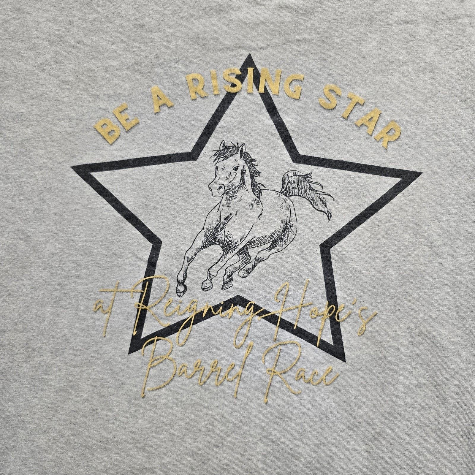Other Reigning Hope Barrel Raceing Shirt Large Gray Horse Star Tee Size US L / EU 52-54 / 3 - 2 Thumbnail