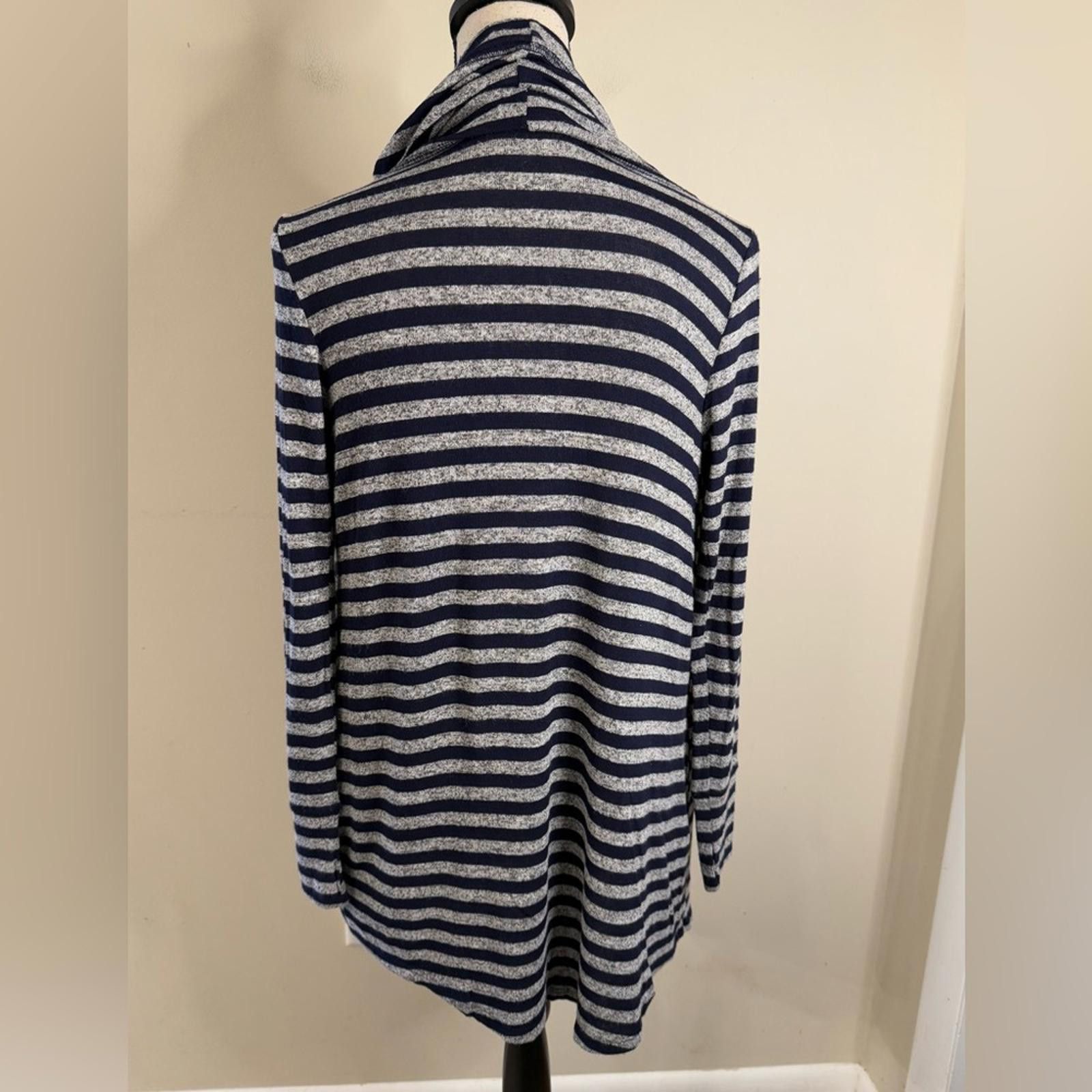Other Stella & Dot navy blue & gray long line cardigan SZ XS Size XS / US 0-2 / IT 36-38 - 3 Thumbnail