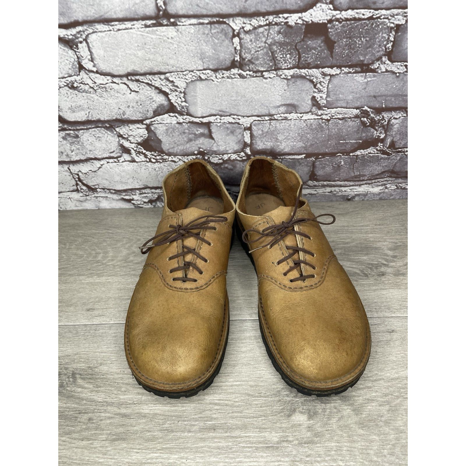 Vibram JF Vibram Brown Leather Casual Lace Up Oxfords Shoes Women S Size US 8.5 / IT 38.5 - 2 Thumbnail