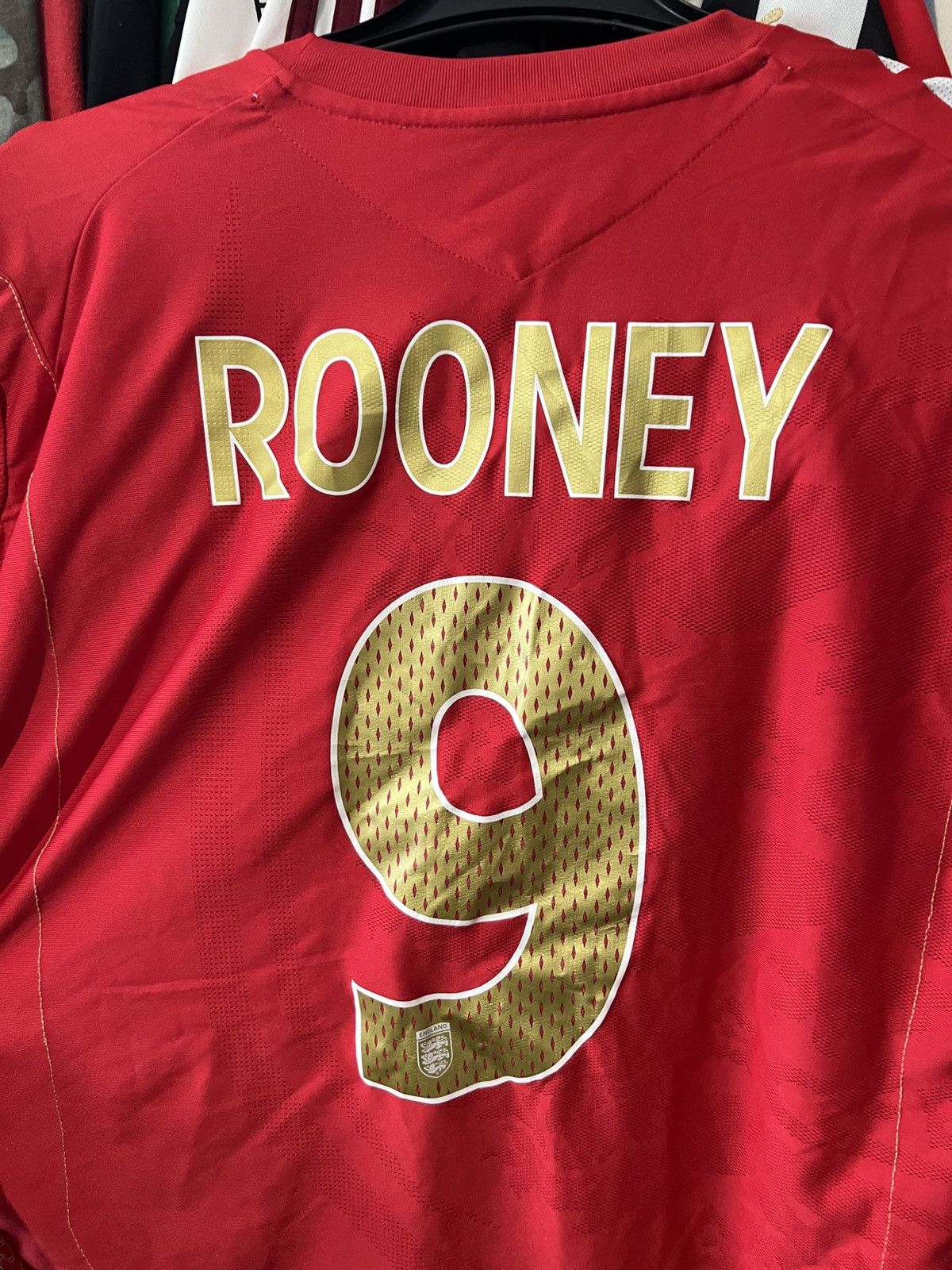 Umbro 2006/2008 UMBRO ENGLAND NATIONAL TEAM #9 ROONEY AWAY FOOTBAL Size US L / EU 52-54 / 3 - 11 Thumbnail