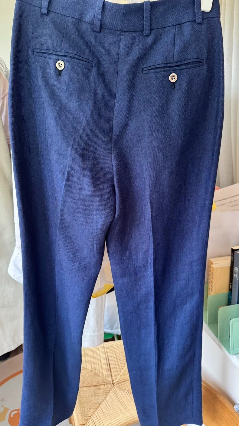 Loro Piana LORO PIANA NEO DERK linen trousers, blue, 2 Size 26" / US 2 / IT 38 - 4 Thumbnail