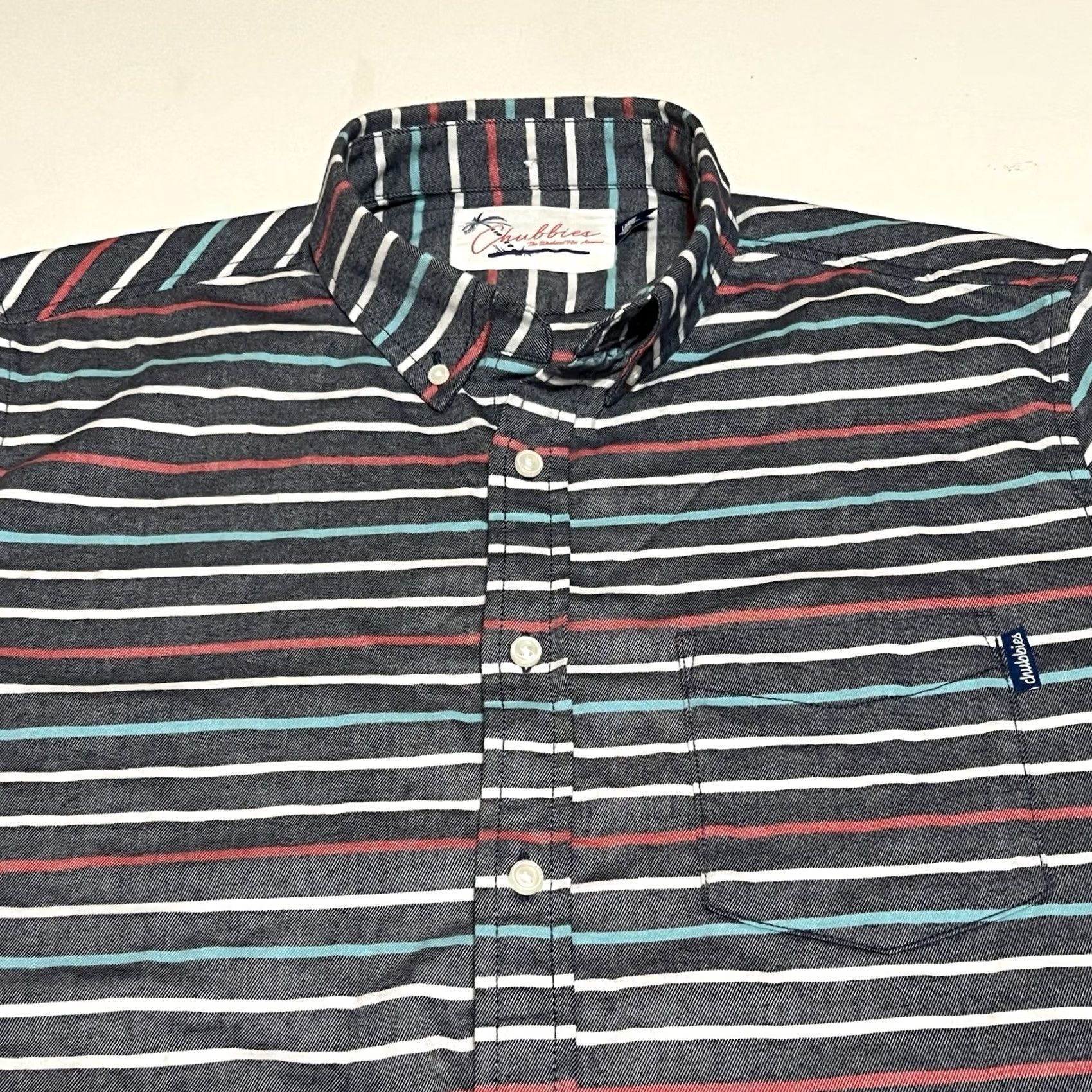 Chubbies Chubbies Button-Up Shirt Mens L Striped Flannel Long Sleeve Button-Down Collared Pocketed Size US L / EU 52-54 / 3 - 2 Thumbnail